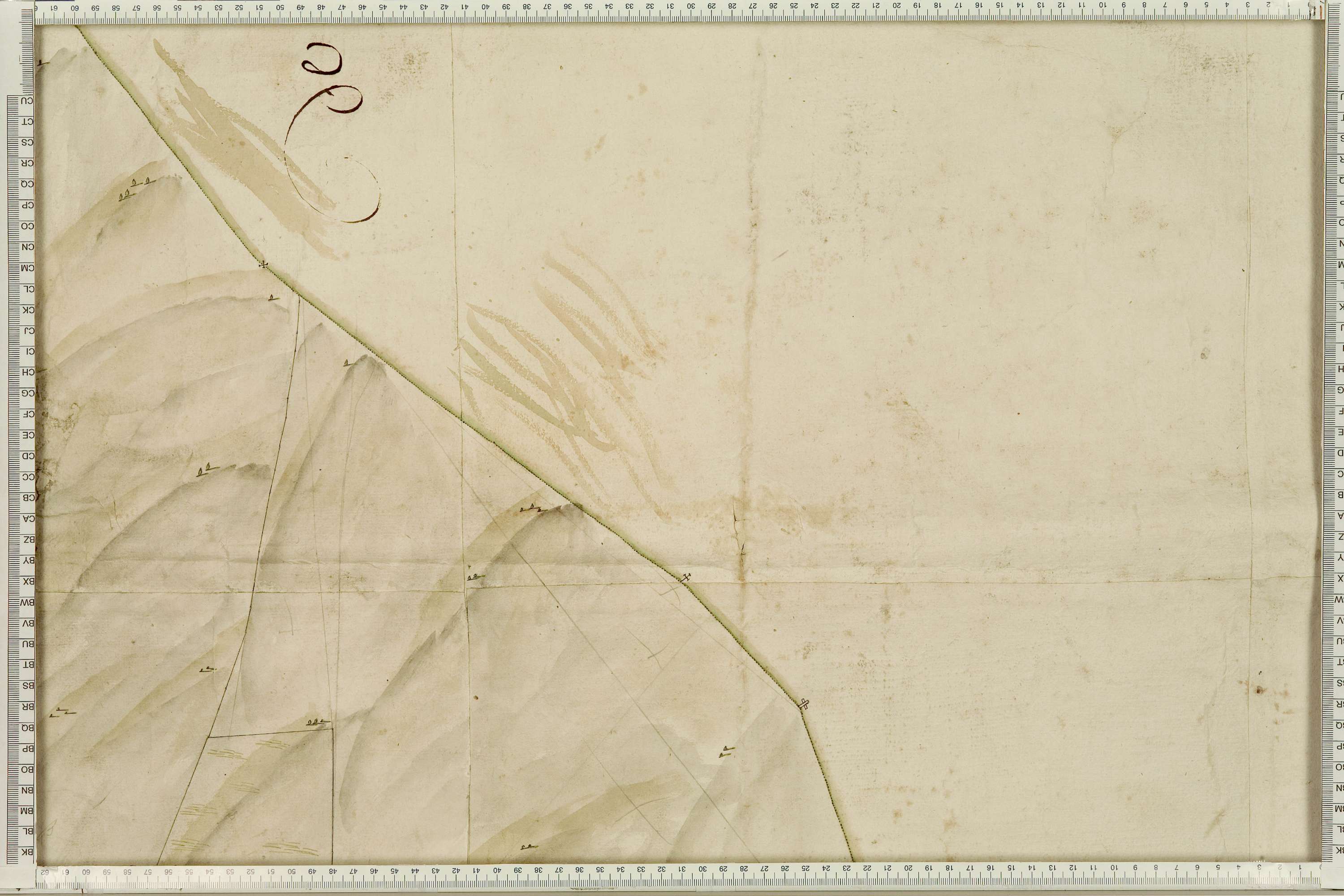 La Léchère - Copie de la mappe originale (plan cadastral) de la commune de Pussy. Signée Cocelli, directeur de la péréquation.