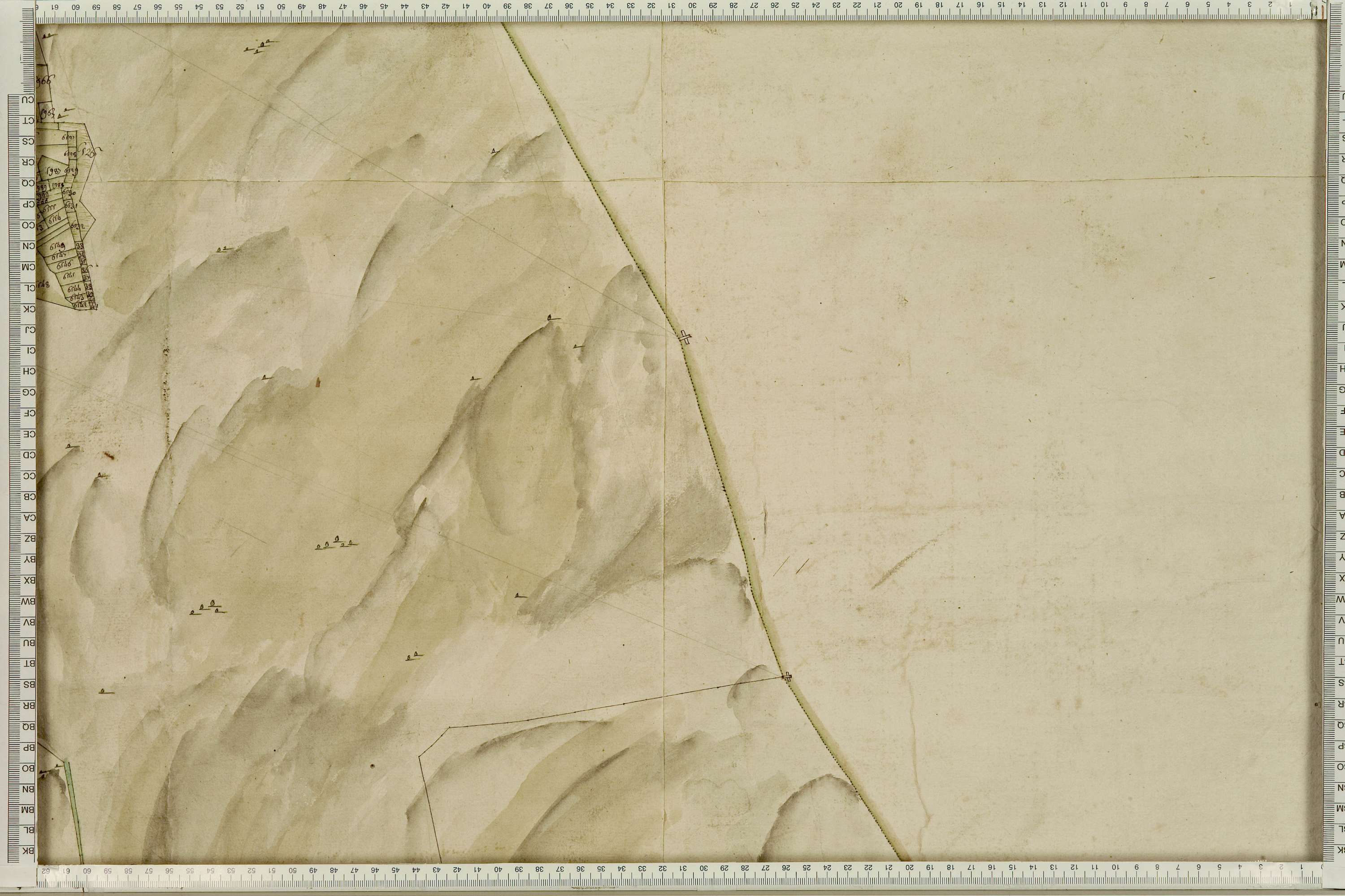 La Léchère - Copie de la mappe originale (plan cadastral) de la commune de Pussy. Signée Cocelli, directeur de la péréquation.