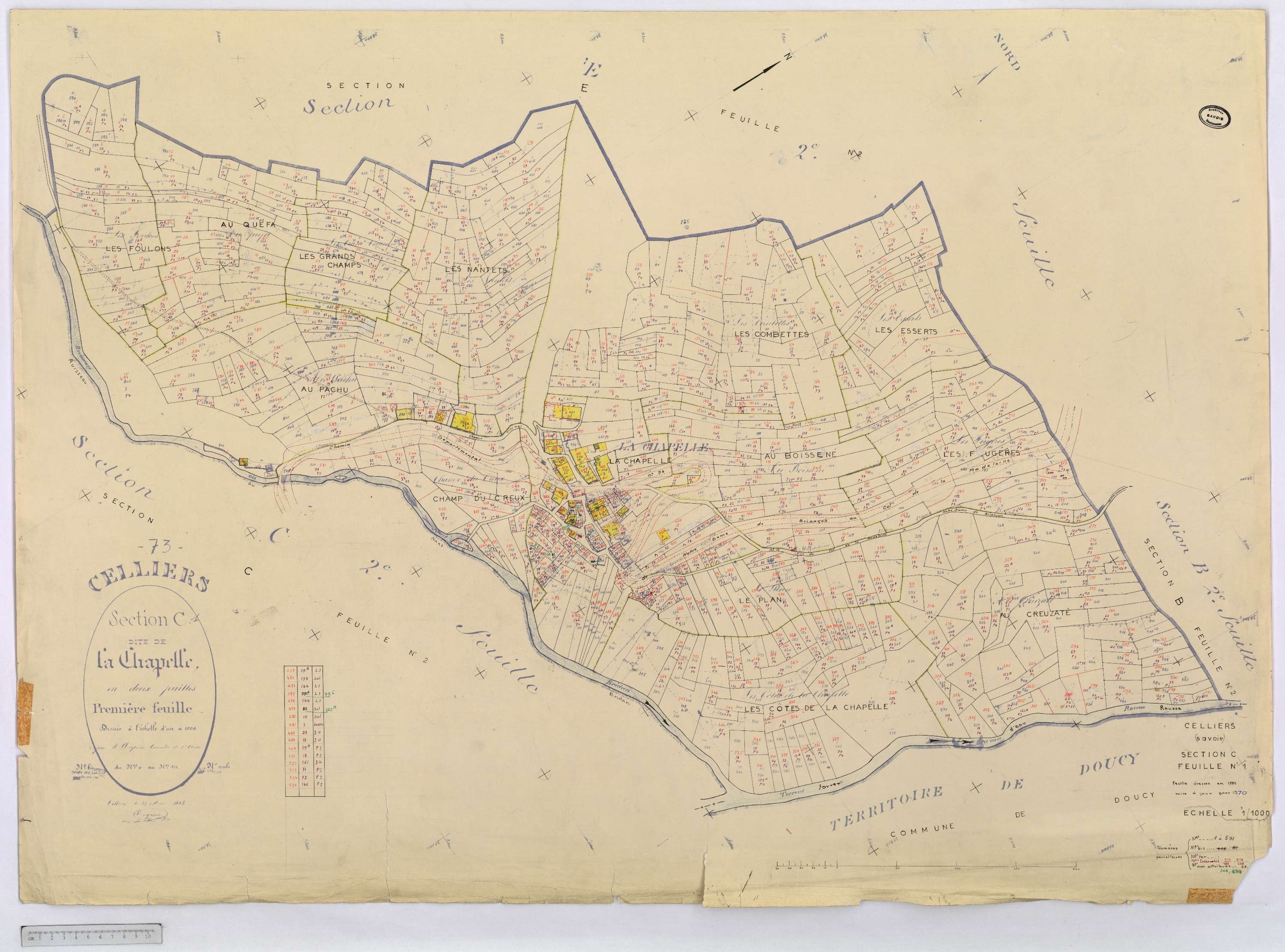 La Léchère - Cadastre rénové (1970).