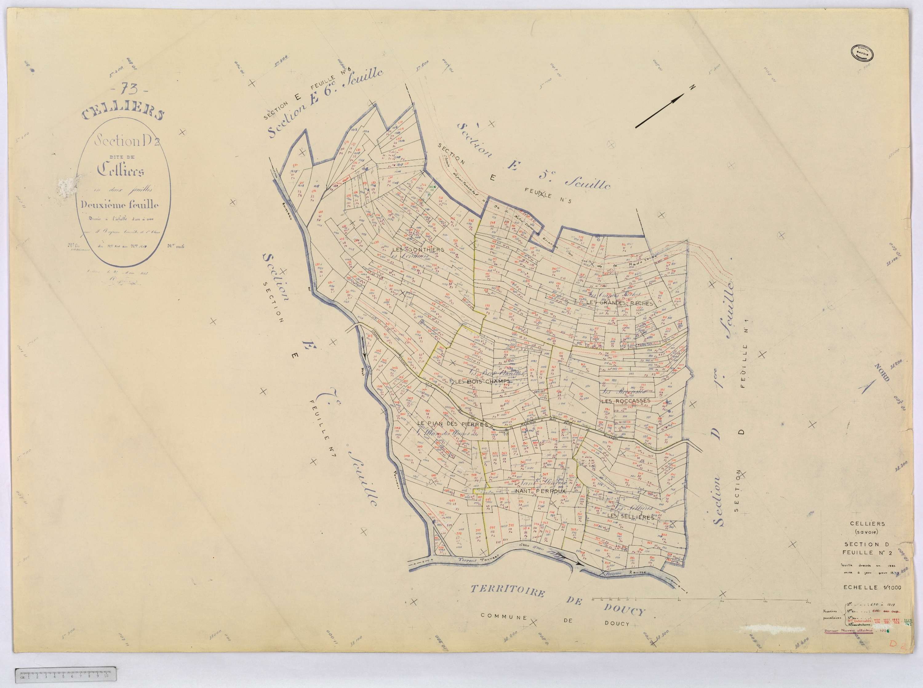 La Léchère - Cadastre rénové (1970).