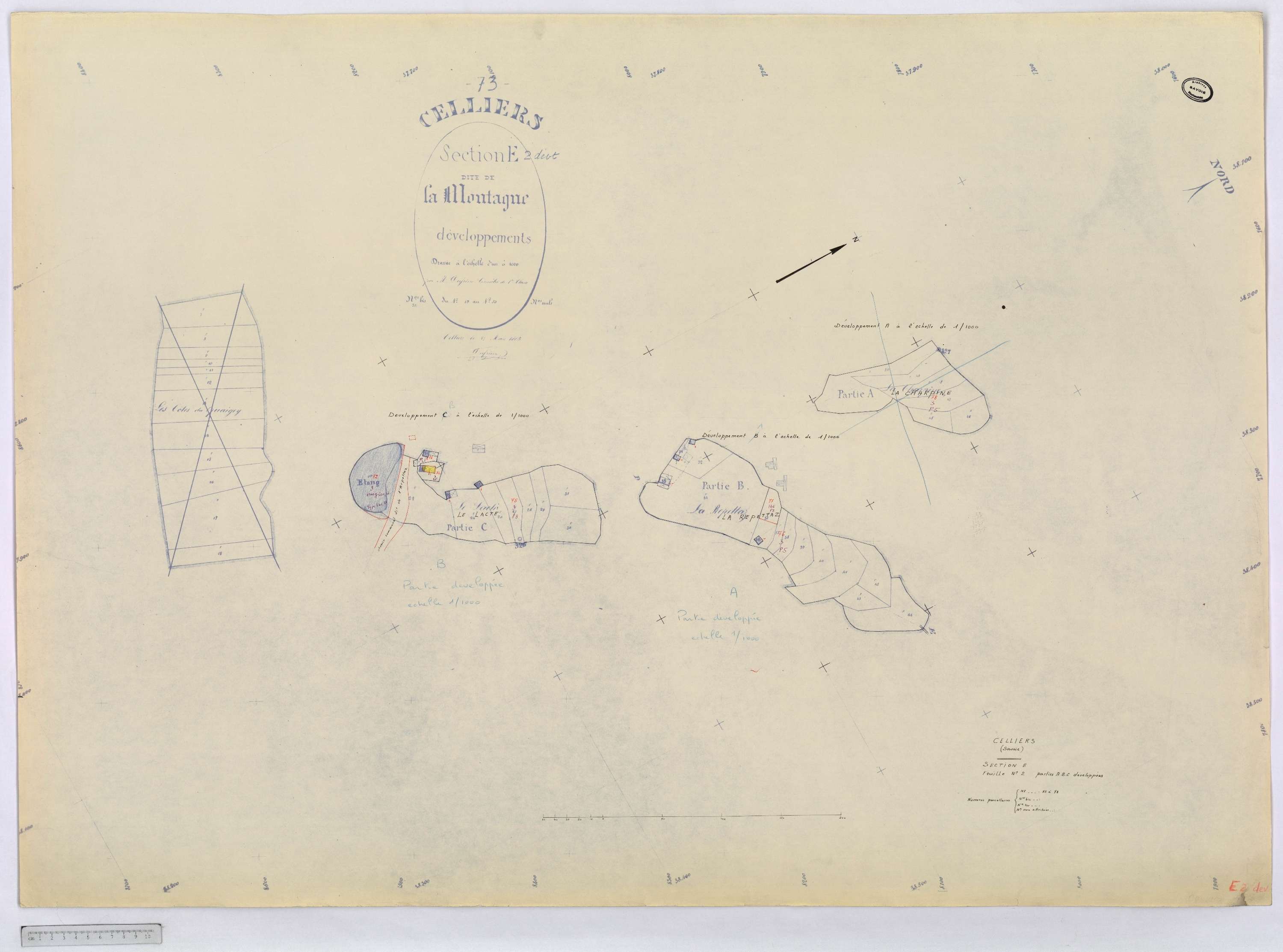 La Léchère - Cadastre rénové (1970).