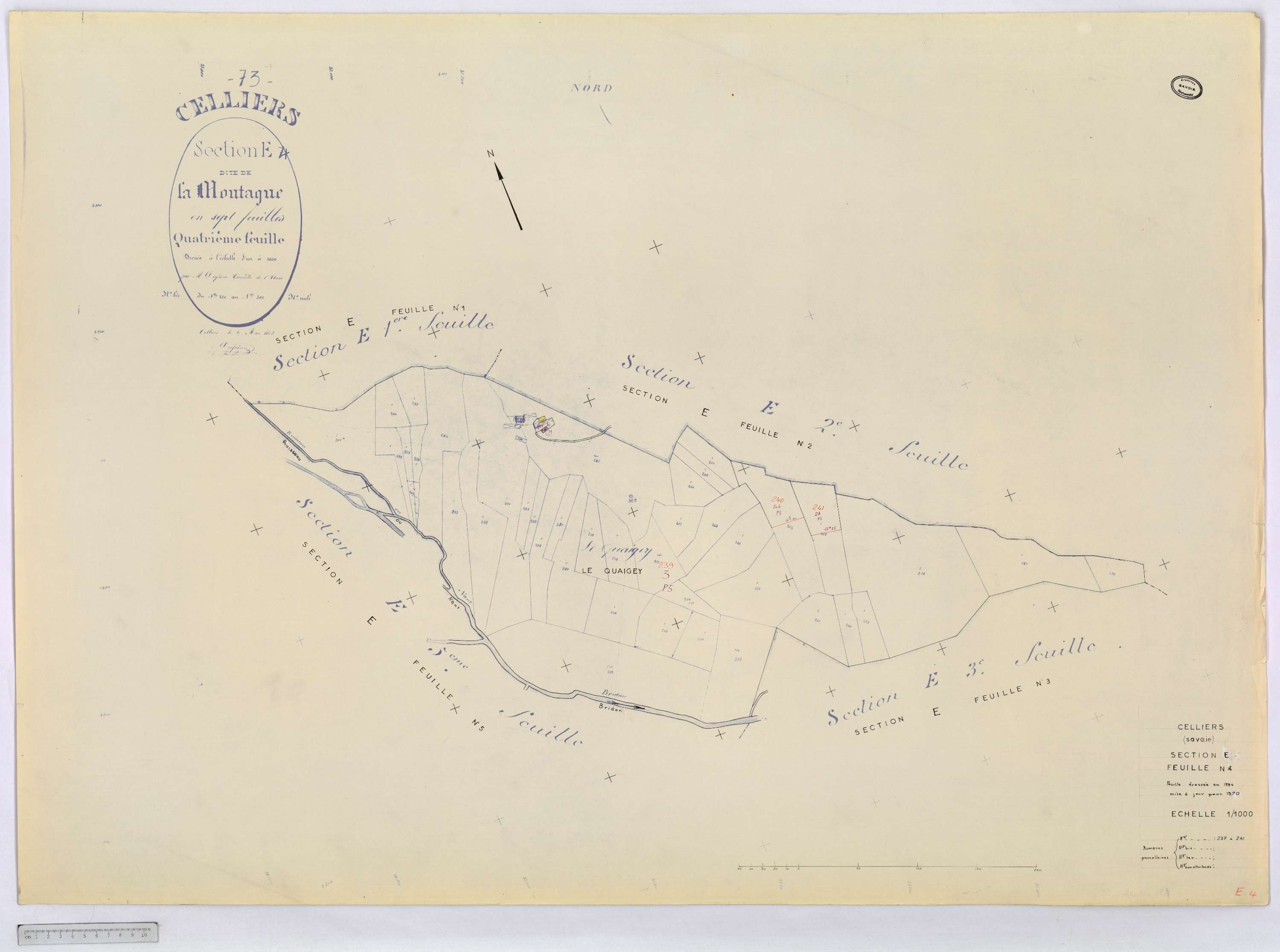La Léchère - Cadastre rénové (1970).