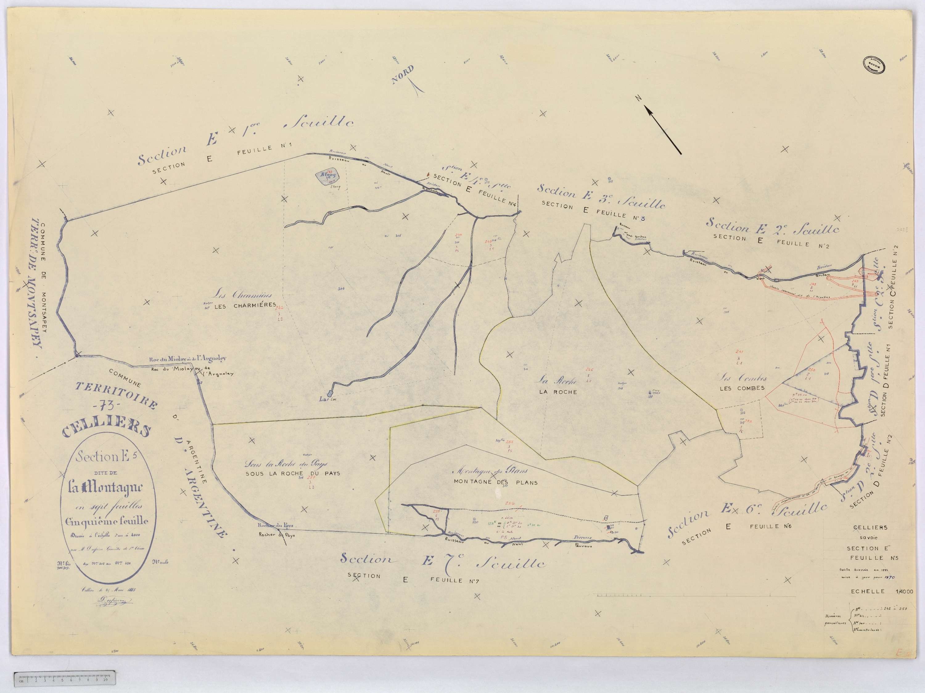 La Léchère - Cadastre rénové (1970).