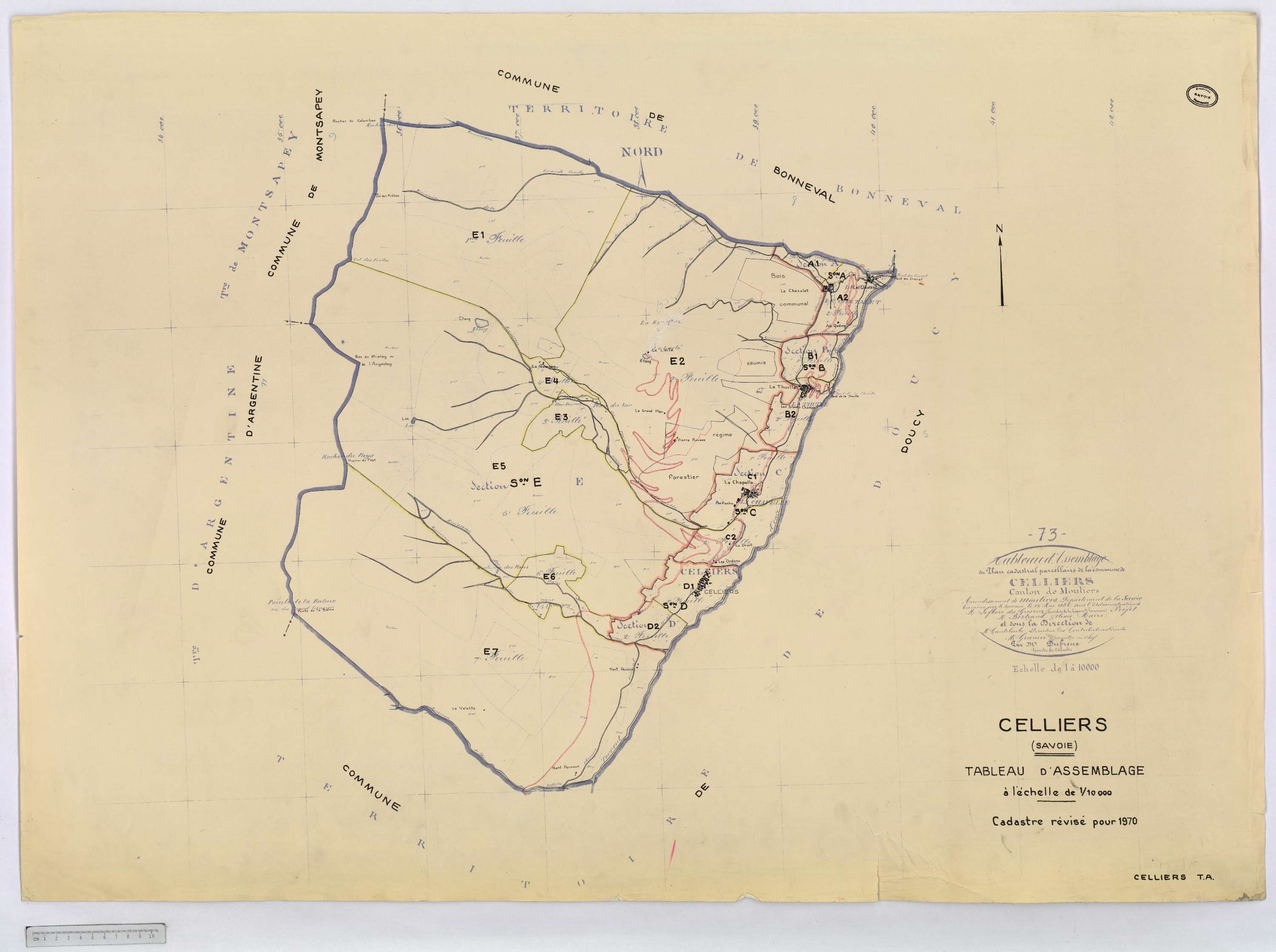 La Léchère - Cadastre rénové (1970).