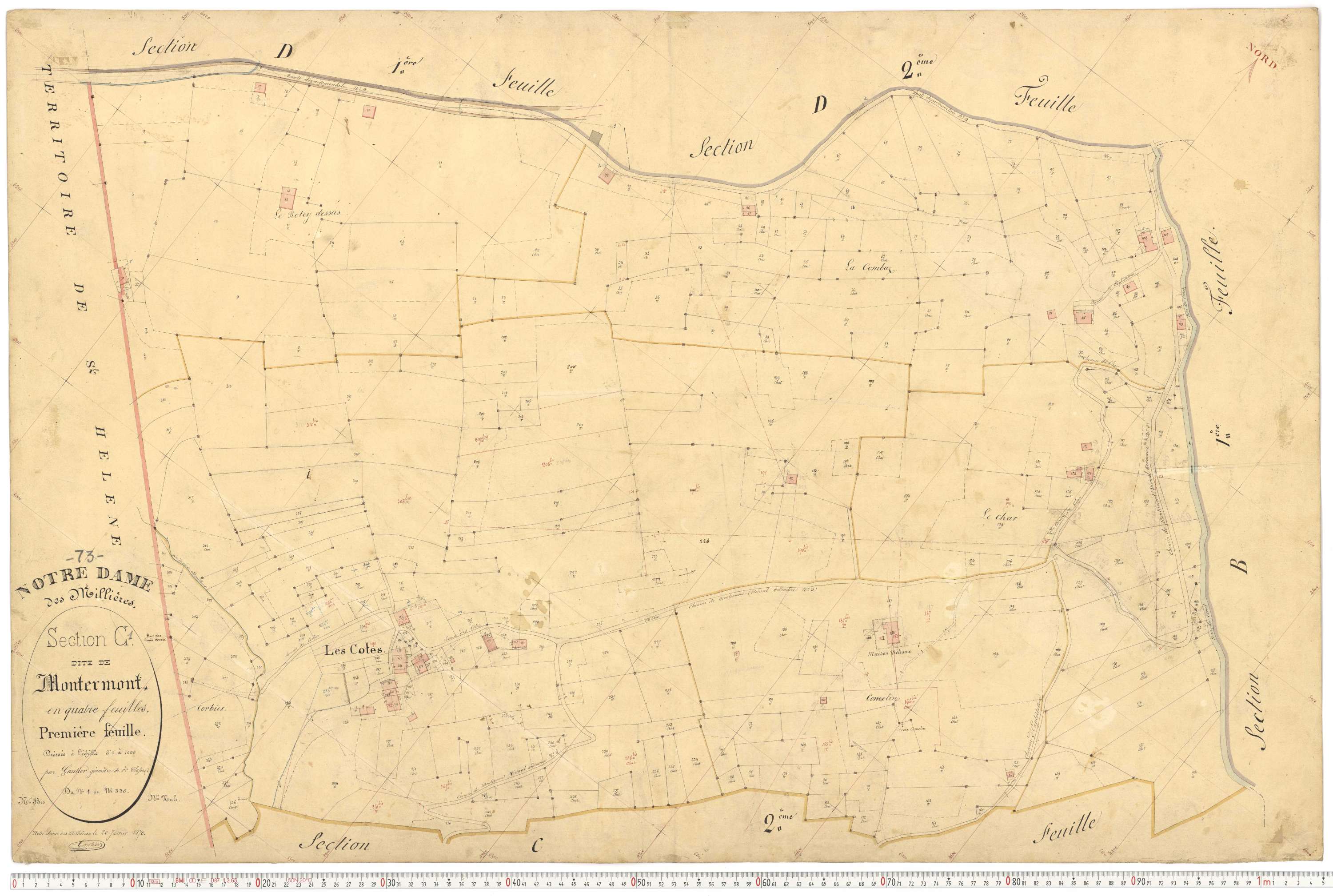 Notre-Dame-des-Millières - Plans cadastraux du premier cadastre français.
