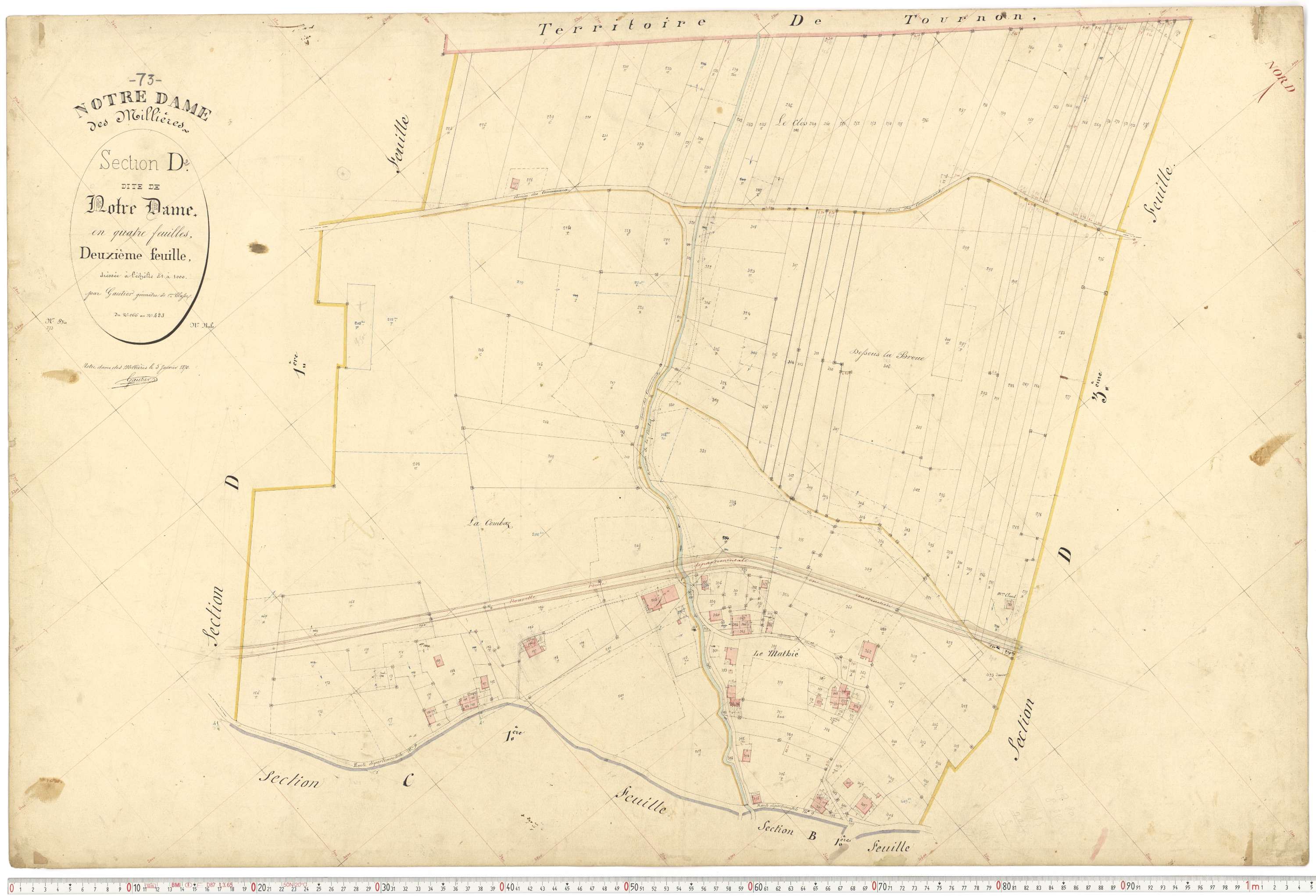 Notre-Dame-des-Millières - Plans cadastraux du premier cadastre français.