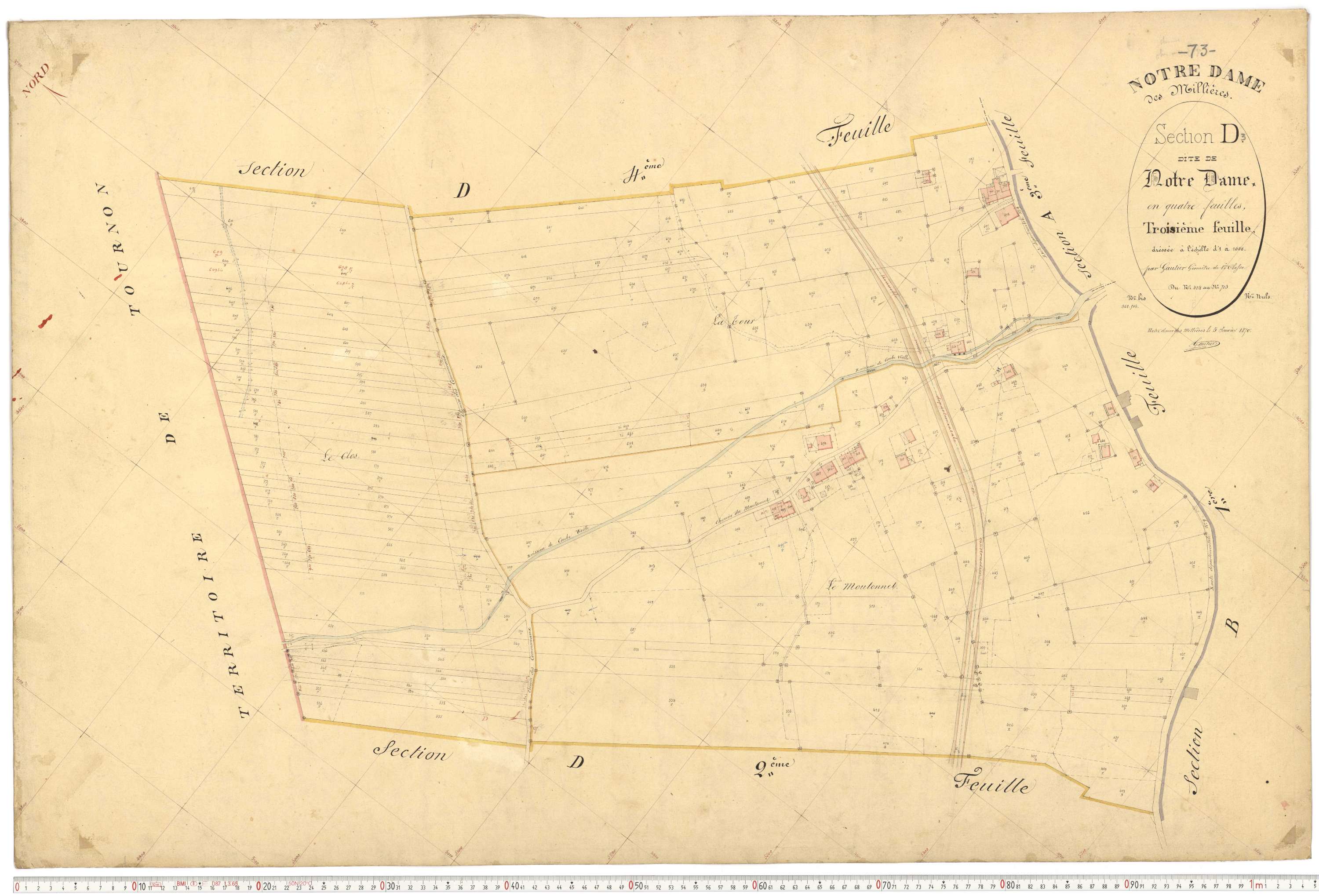Notre-Dame-des-Millières - Plans cadastraux du premier cadastre français.