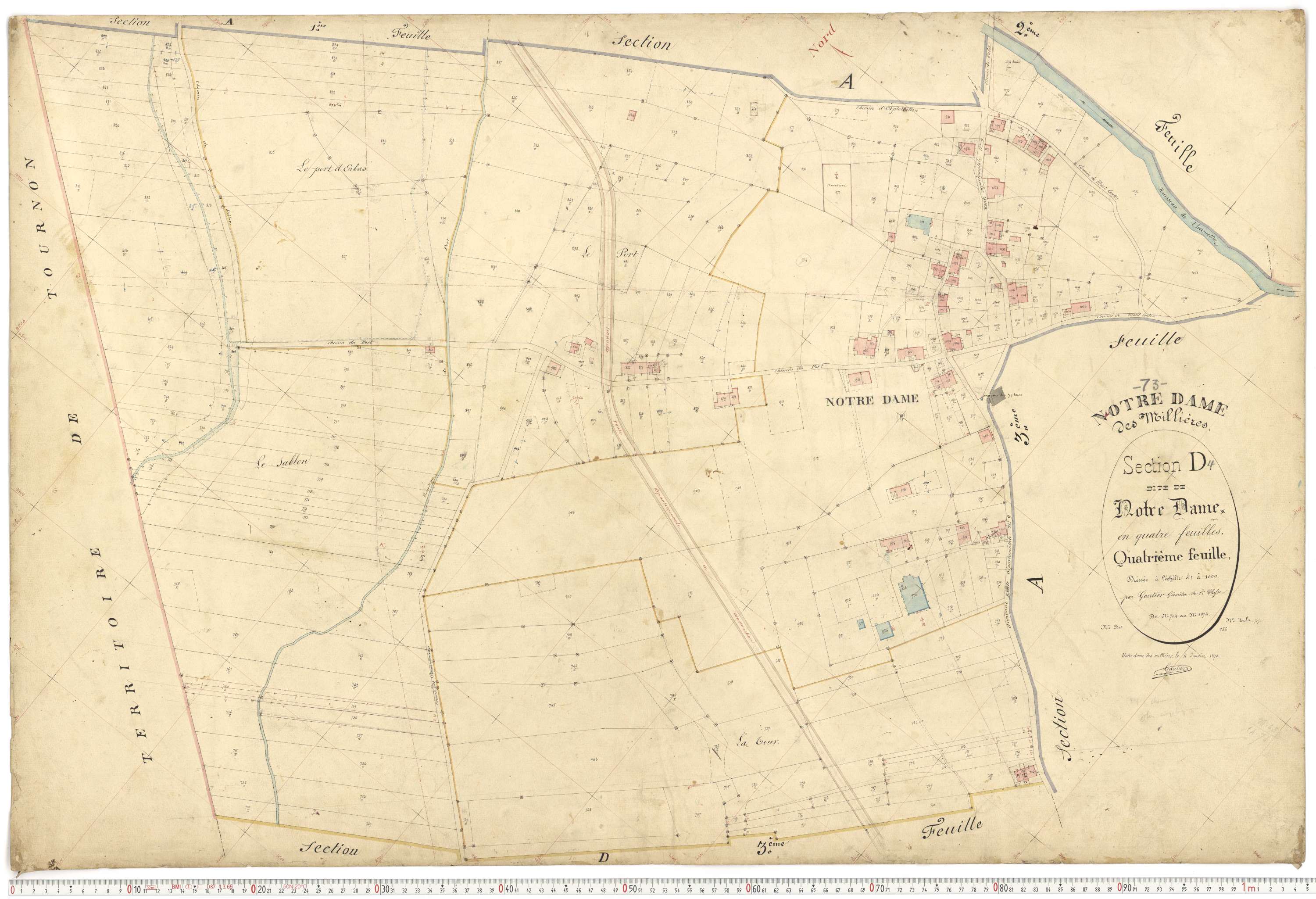 Notre-Dame-des-Millières - Plans cadastraux du premier cadastre français.
