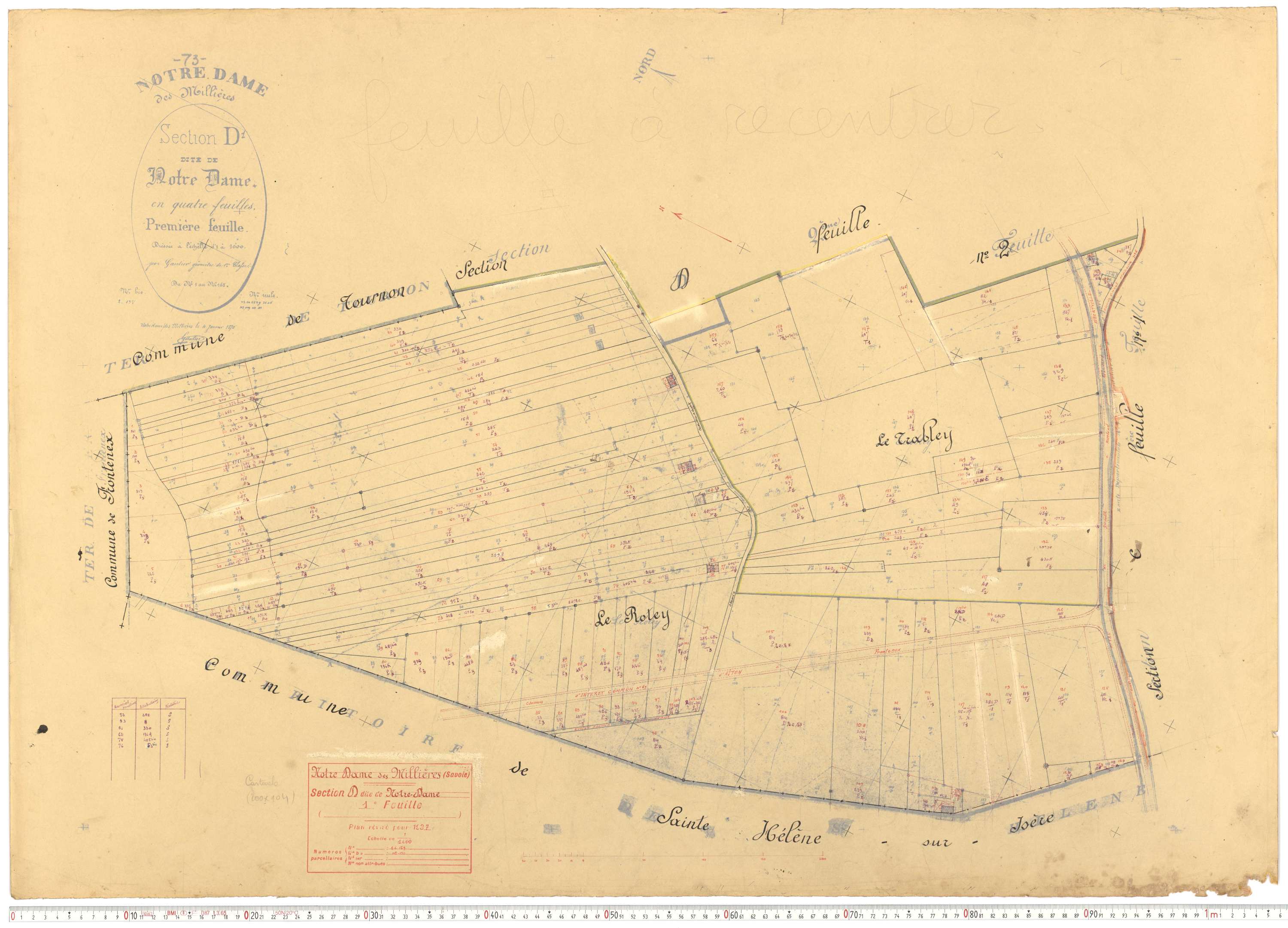 Notre-Dame-des-Millières - Plans cadastraux du cadastre rénové.