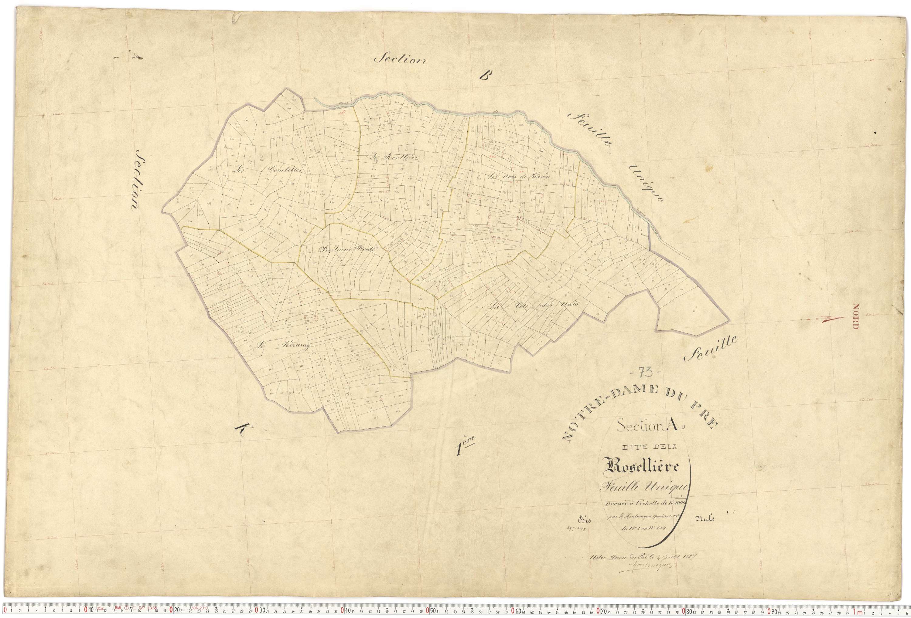 Notre-Dame-du-Pré - Plans cadastraux du premier cadastre français.