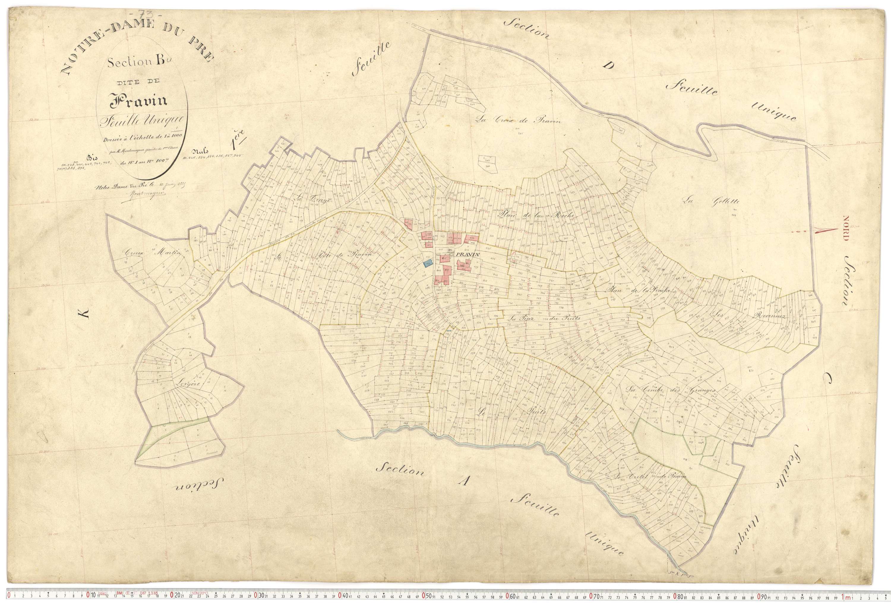 Notre-Dame-du-Pré - Plans cadastraux du premier cadastre français.