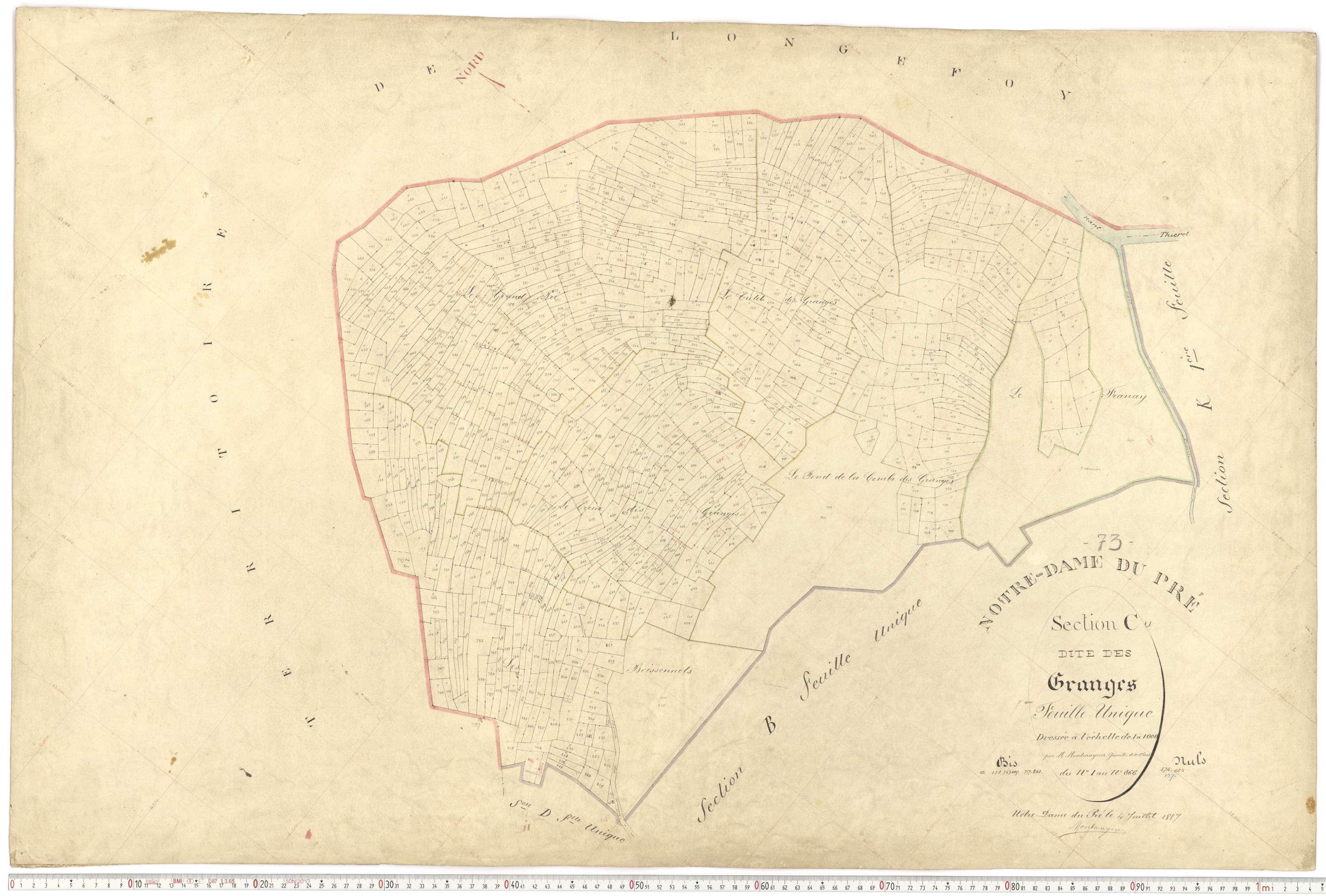 Notre-Dame-du-Pré - Plans cadastraux du premier cadastre français.