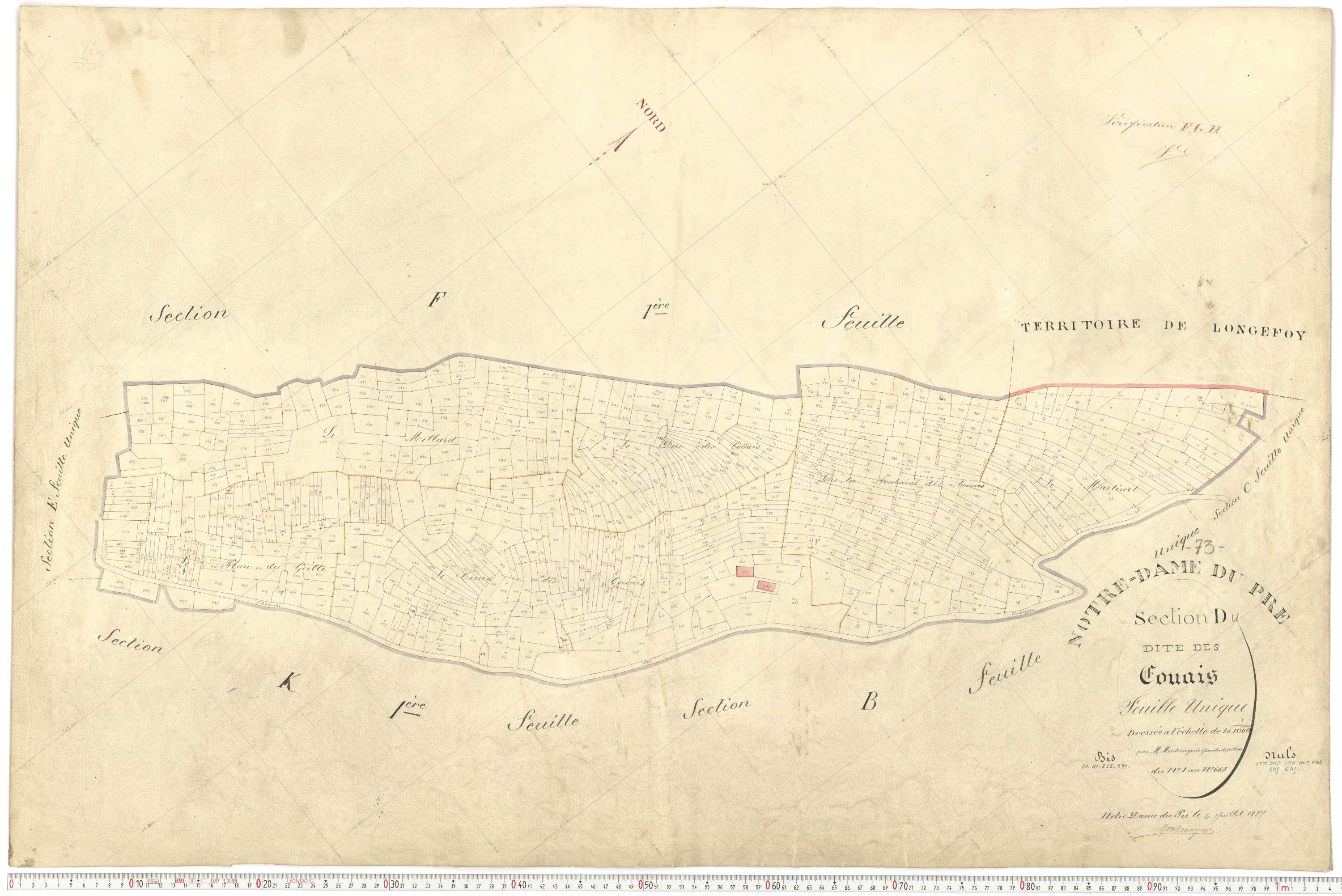 Notre-Dame-du-Pré - Plans cadastraux du premier cadastre français.