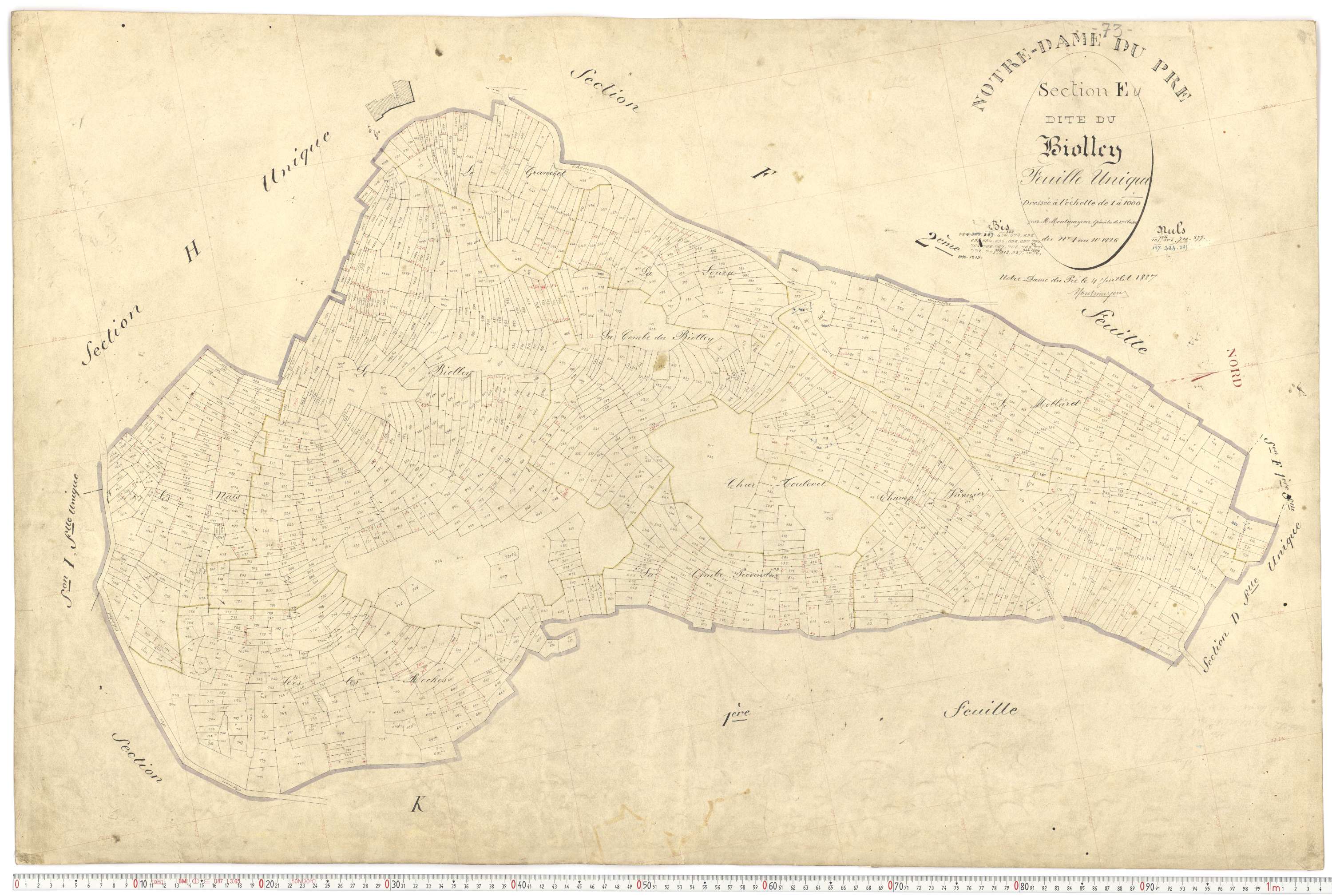 Notre-Dame-du-Pré - Plans cadastraux du premier cadastre français.