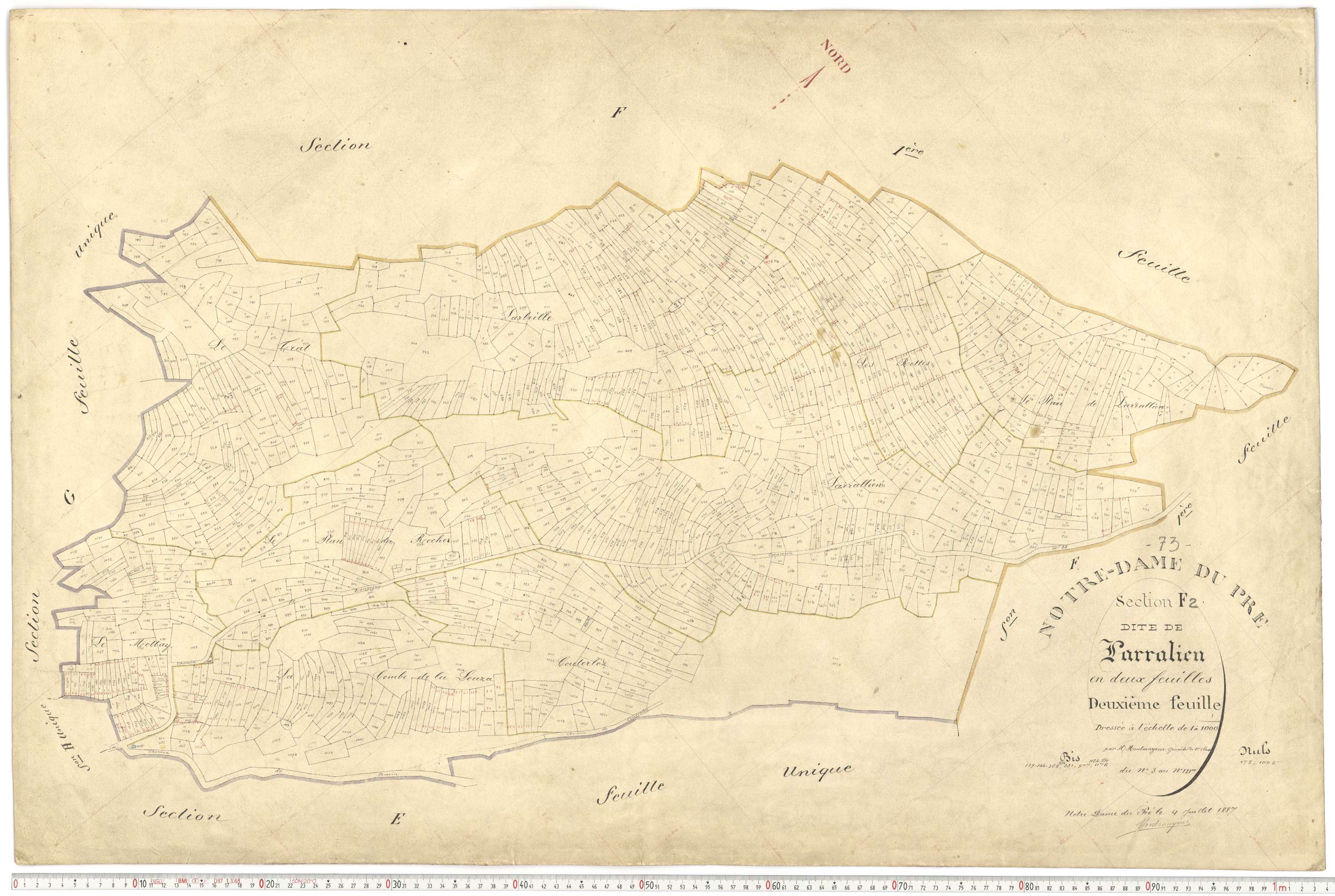 Notre-Dame-du-Pré - Plans cadastraux du premier cadastre français.