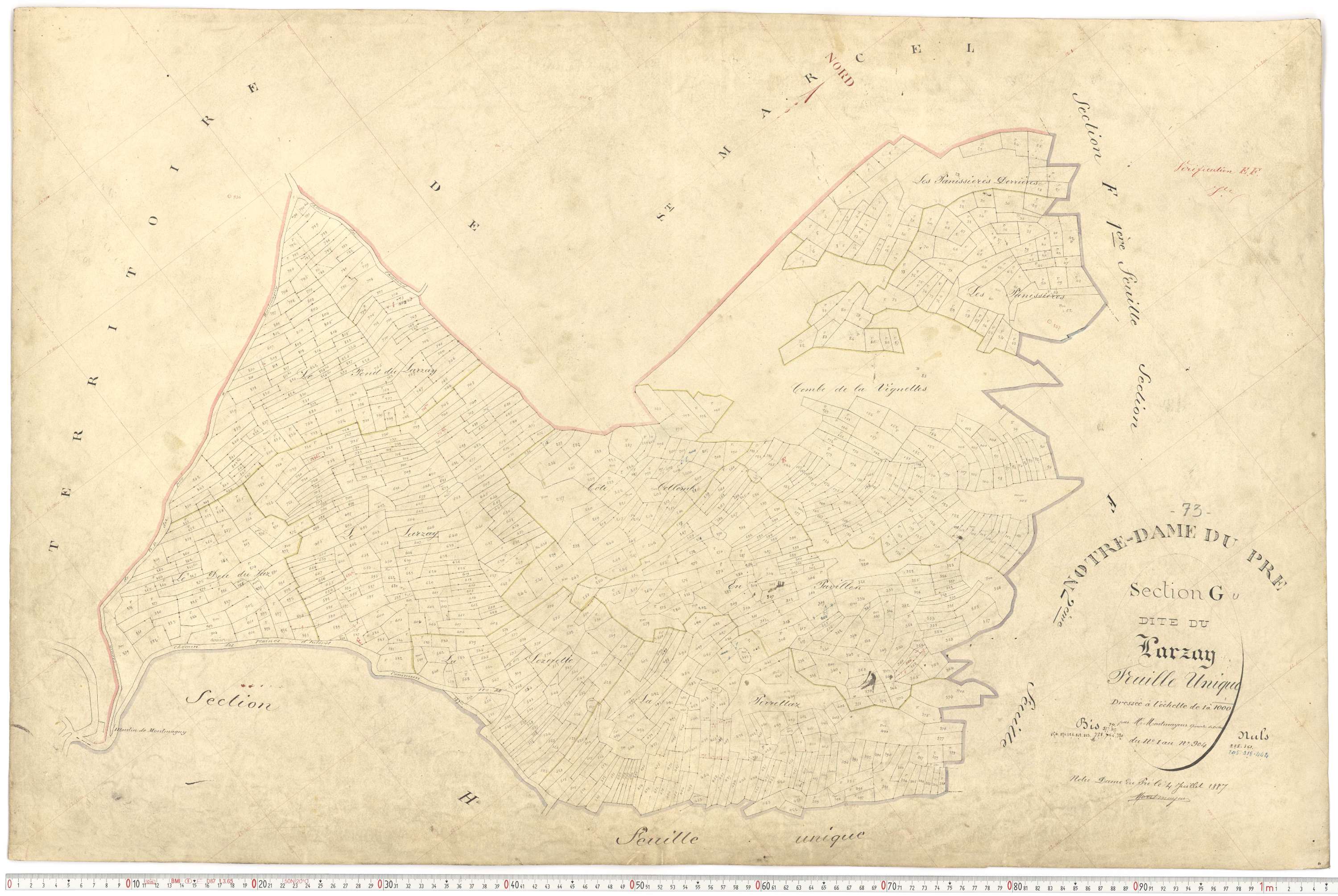 Notre-Dame-du-Pré - Plans cadastraux du premier cadastre français.