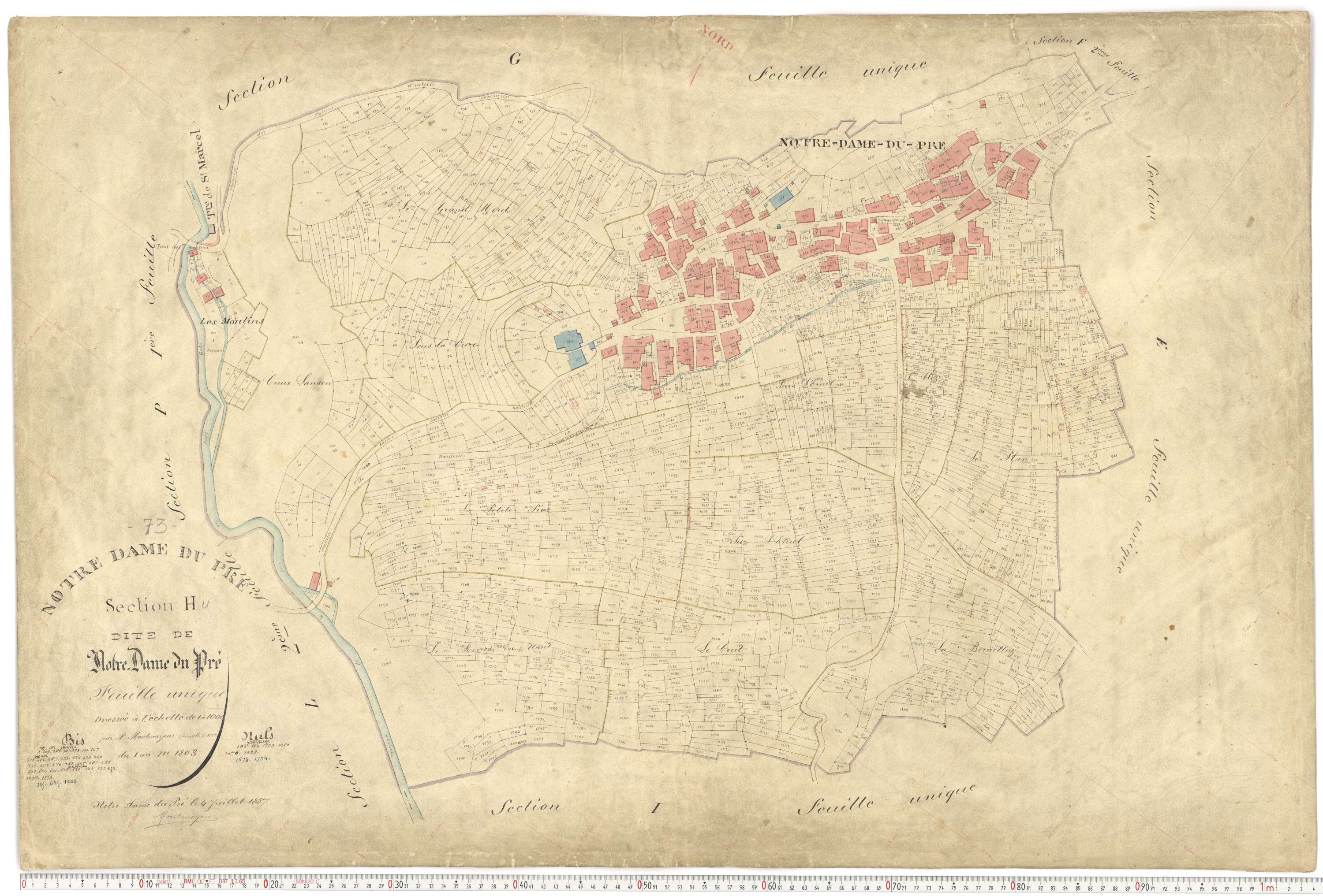 Notre-Dame-du-Pré - Plans cadastraux du premier cadastre français.