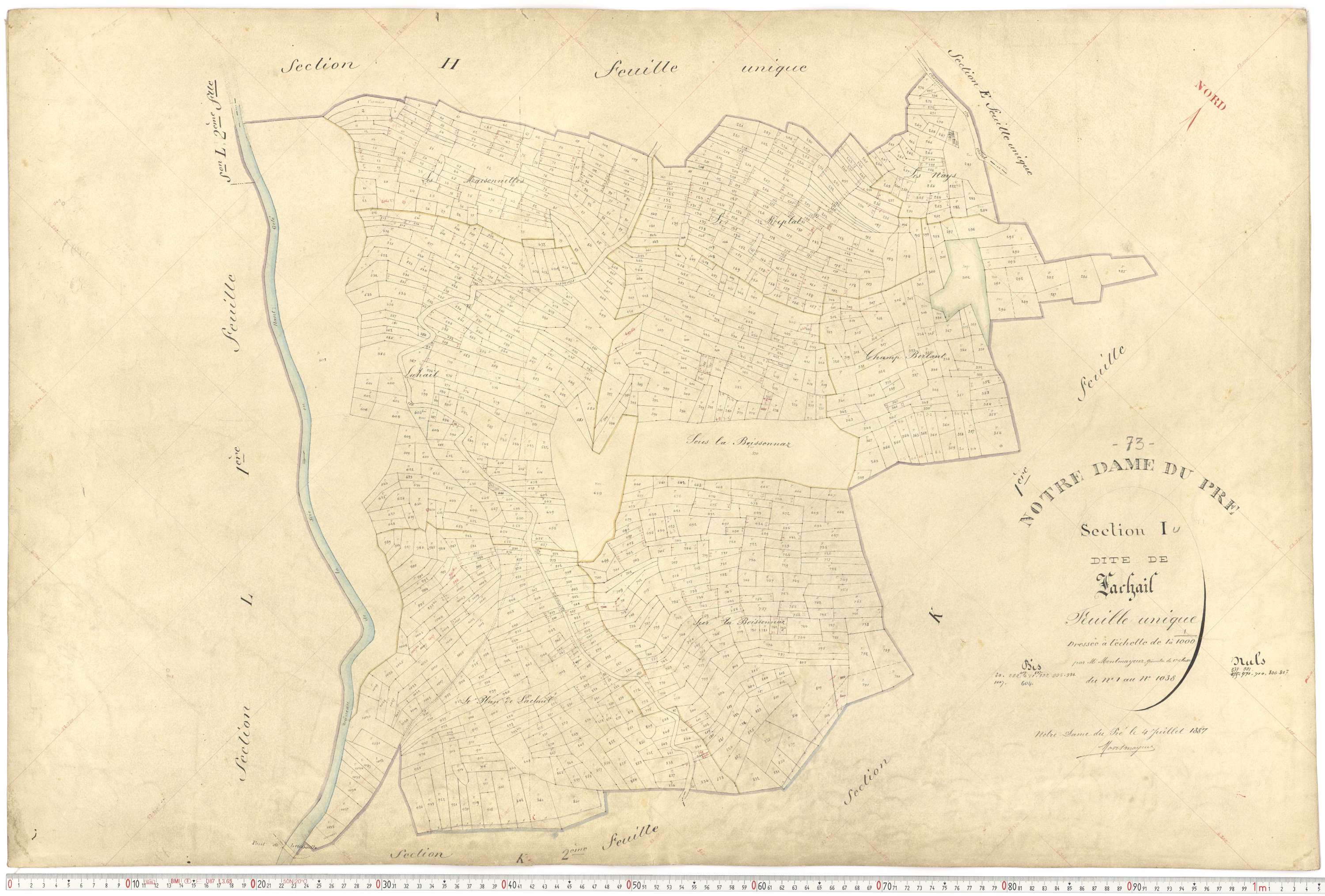 Notre-Dame-du-Pré - Plans cadastraux du premier cadastre français.