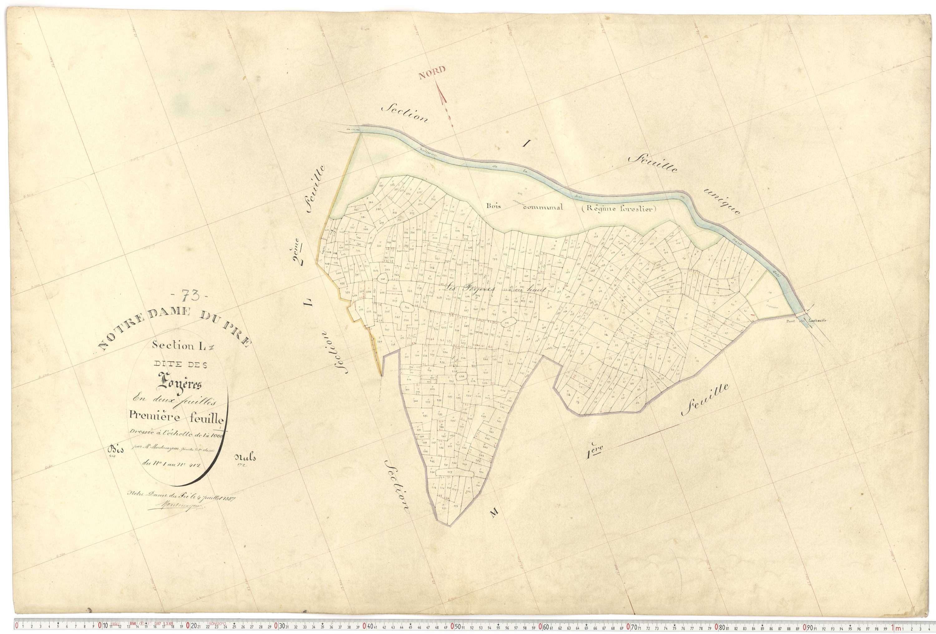 Notre-Dame-du-Pré - Plans cadastraux du premier cadastre français.