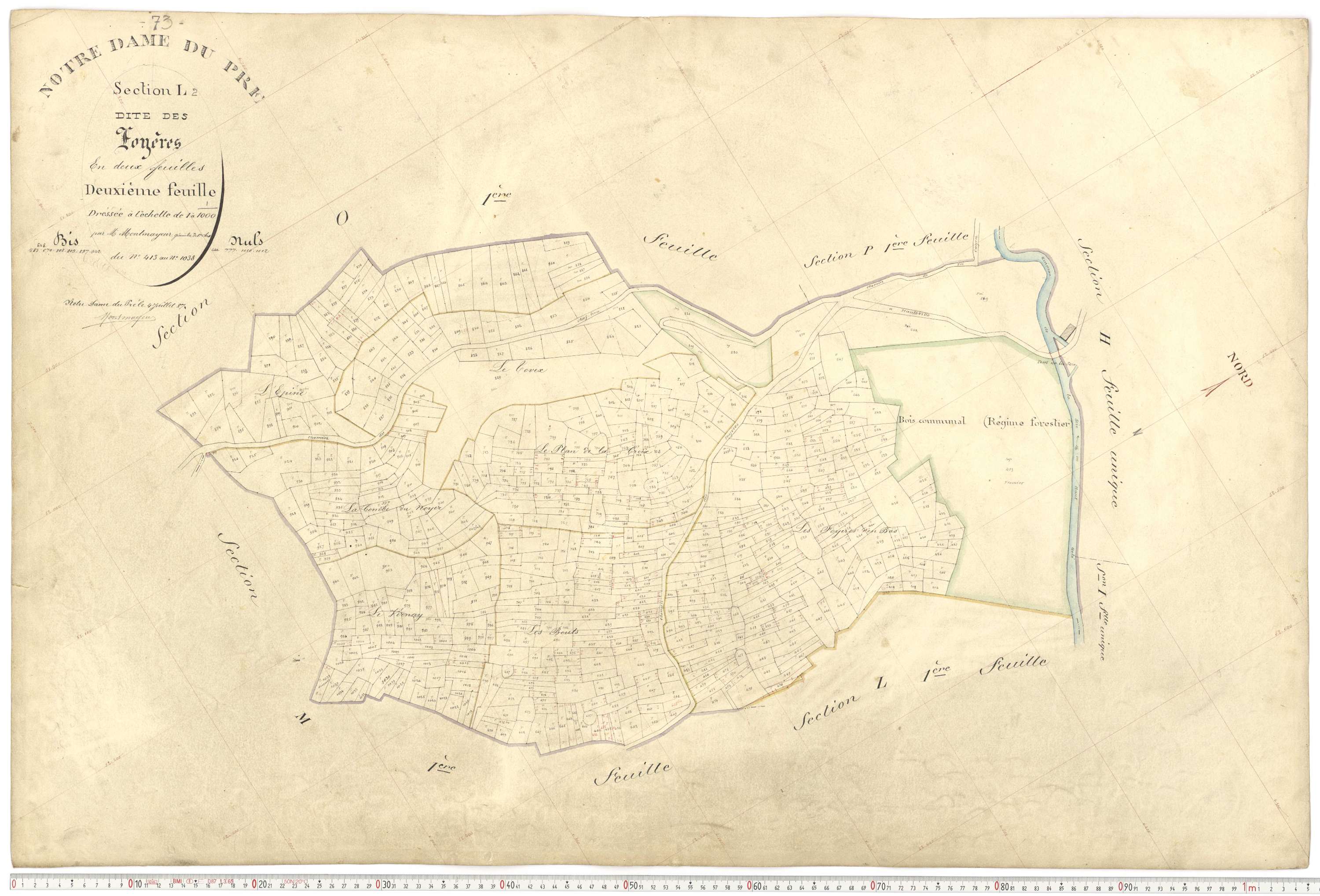 Notre-Dame-du-Pré - Plans cadastraux du premier cadastre français.