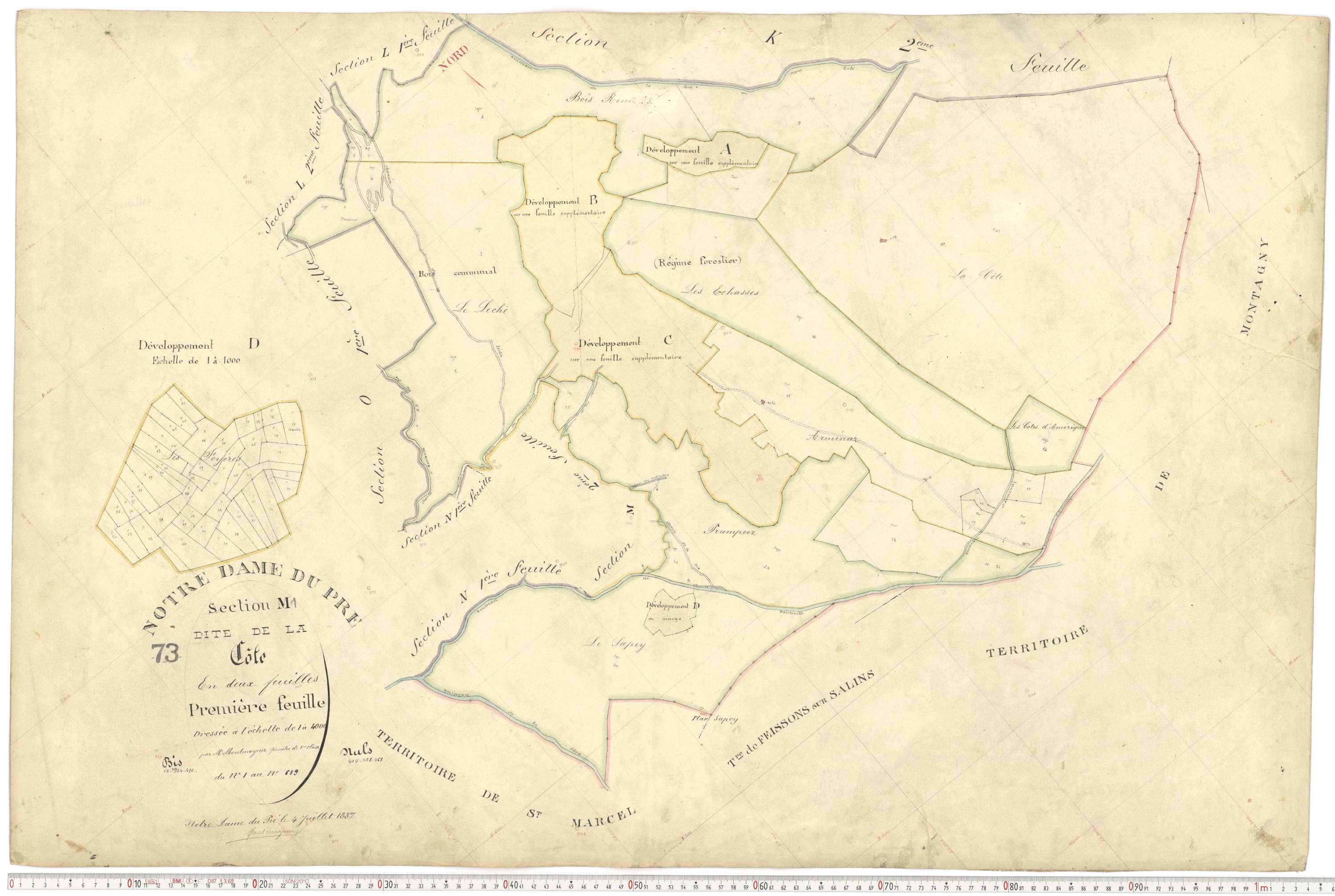 Notre-Dame-du-Pré - Plans cadastraux du premier cadastre français.