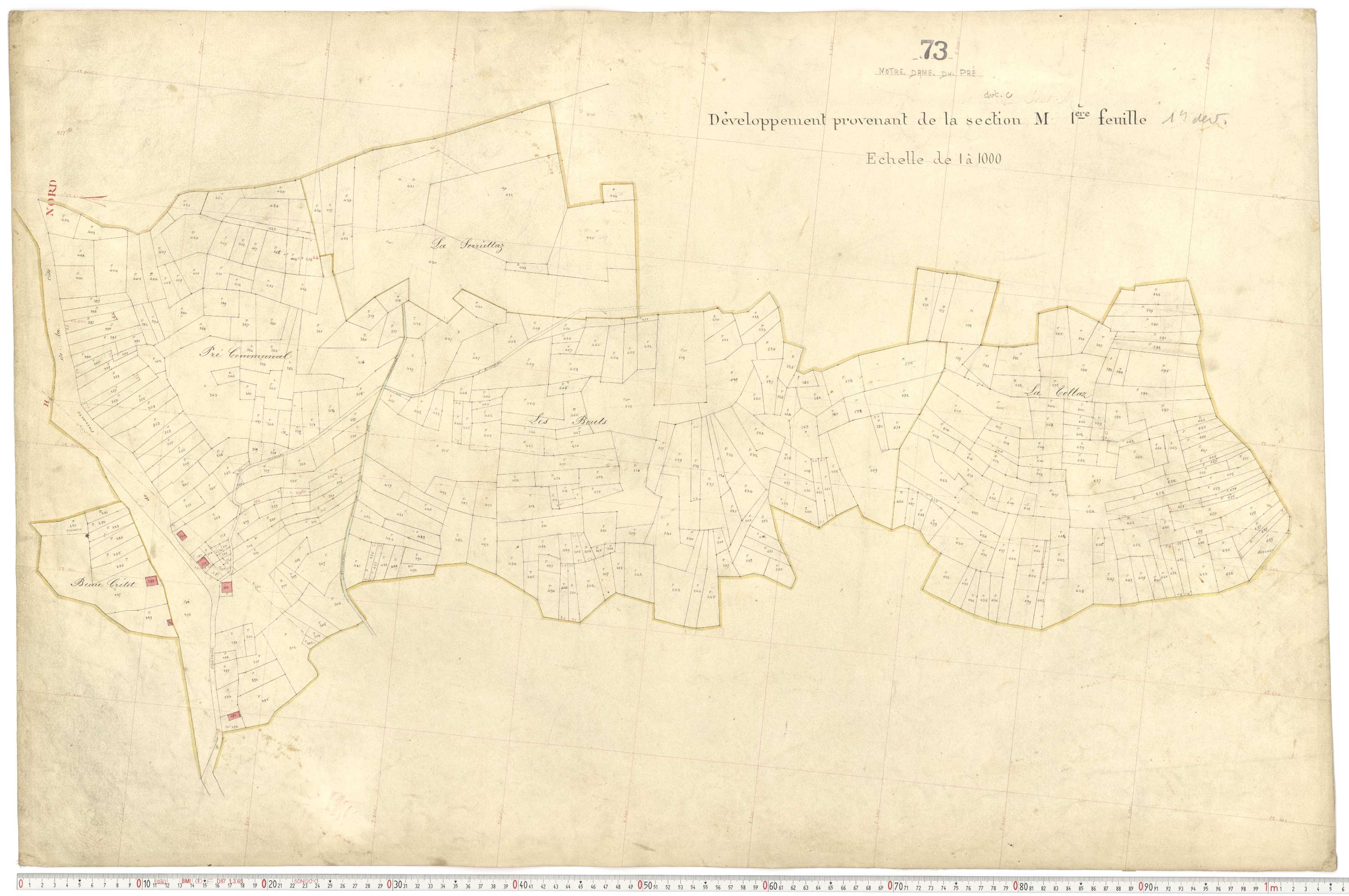 Notre-Dame-du-Pré - Plans cadastraux du premier cadastre français.