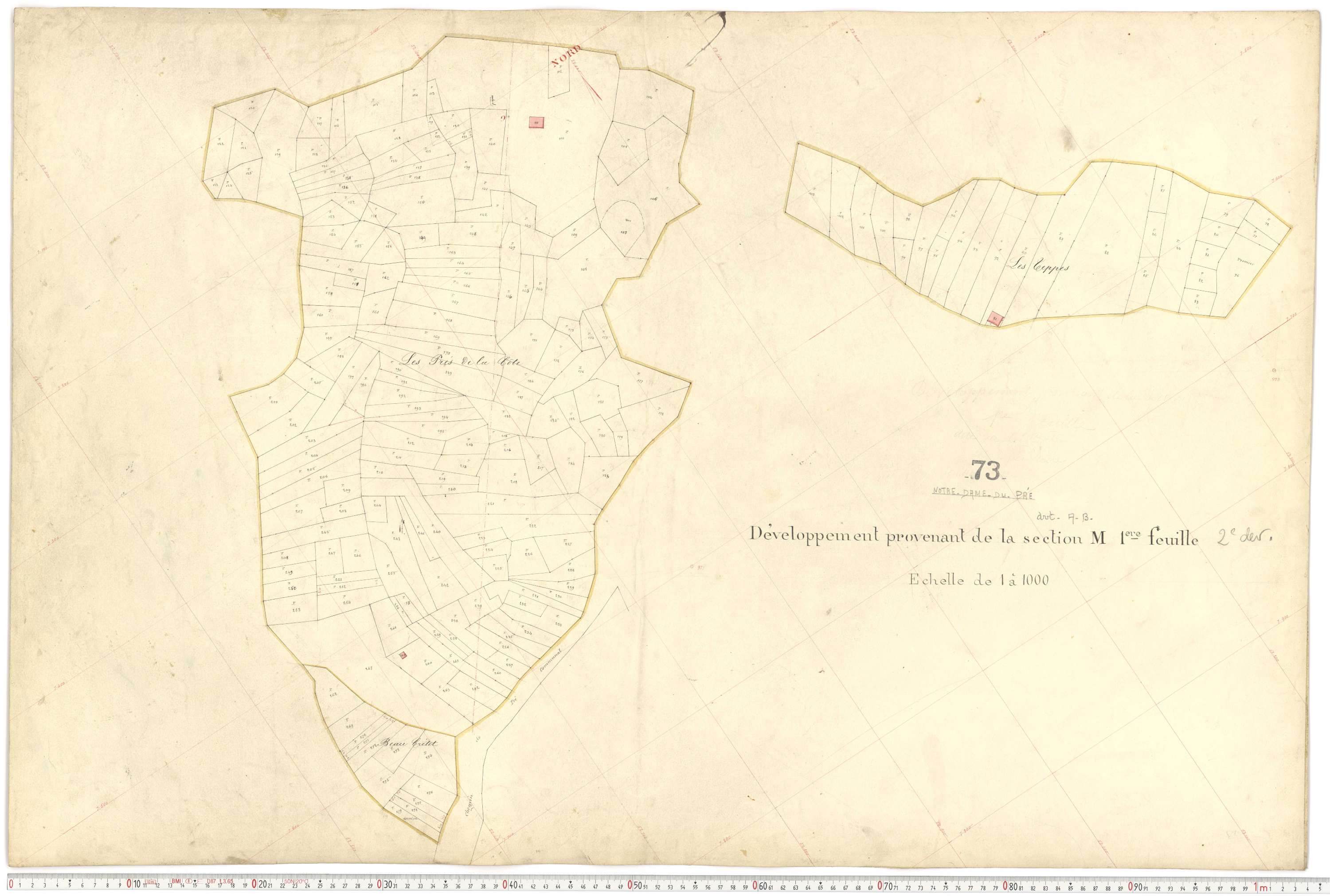Notre-Dame-du-Pré - Plans cadastraux du premier cadastre français.