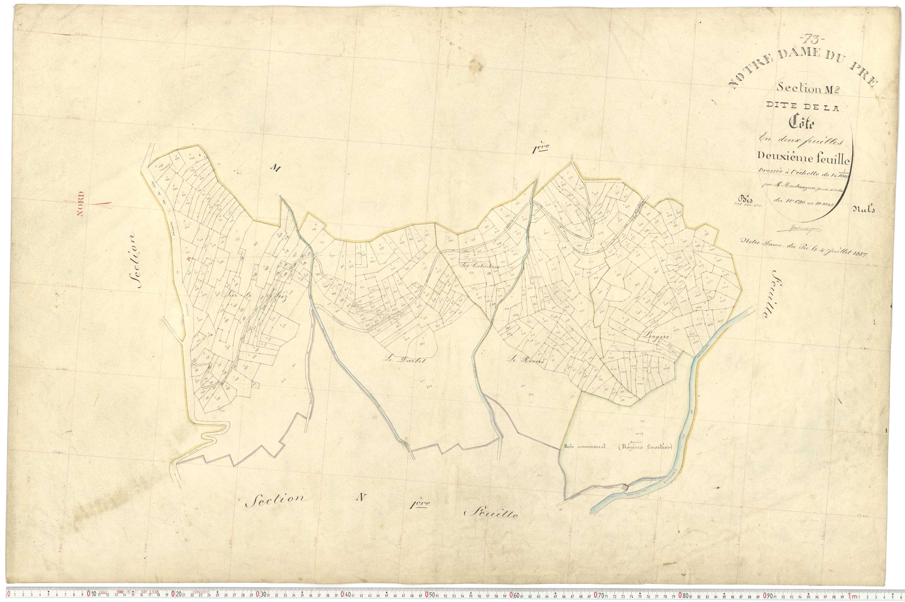 Notre-Dame-du-Pré - Plans cadastraux du premier cadastre français.