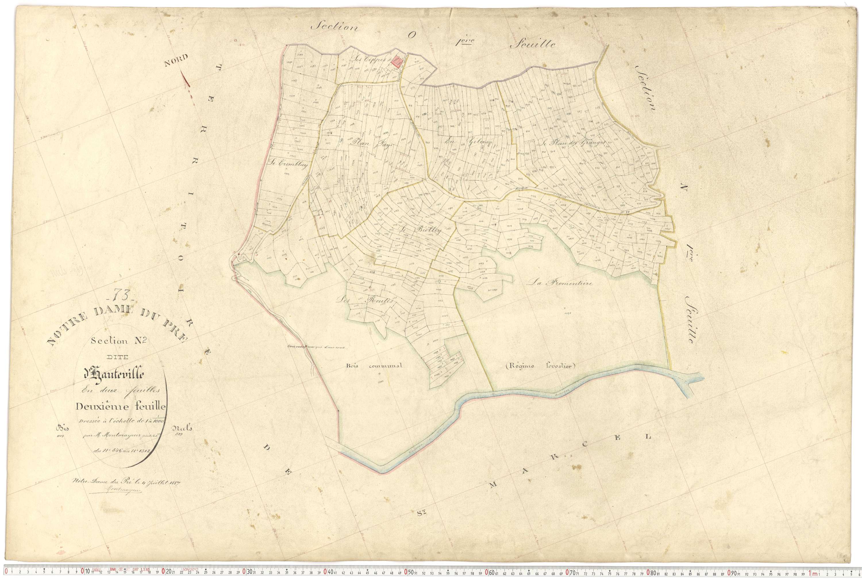 Notre-Dame-du-Pré - Plans cadastraux du premier cadastre français.