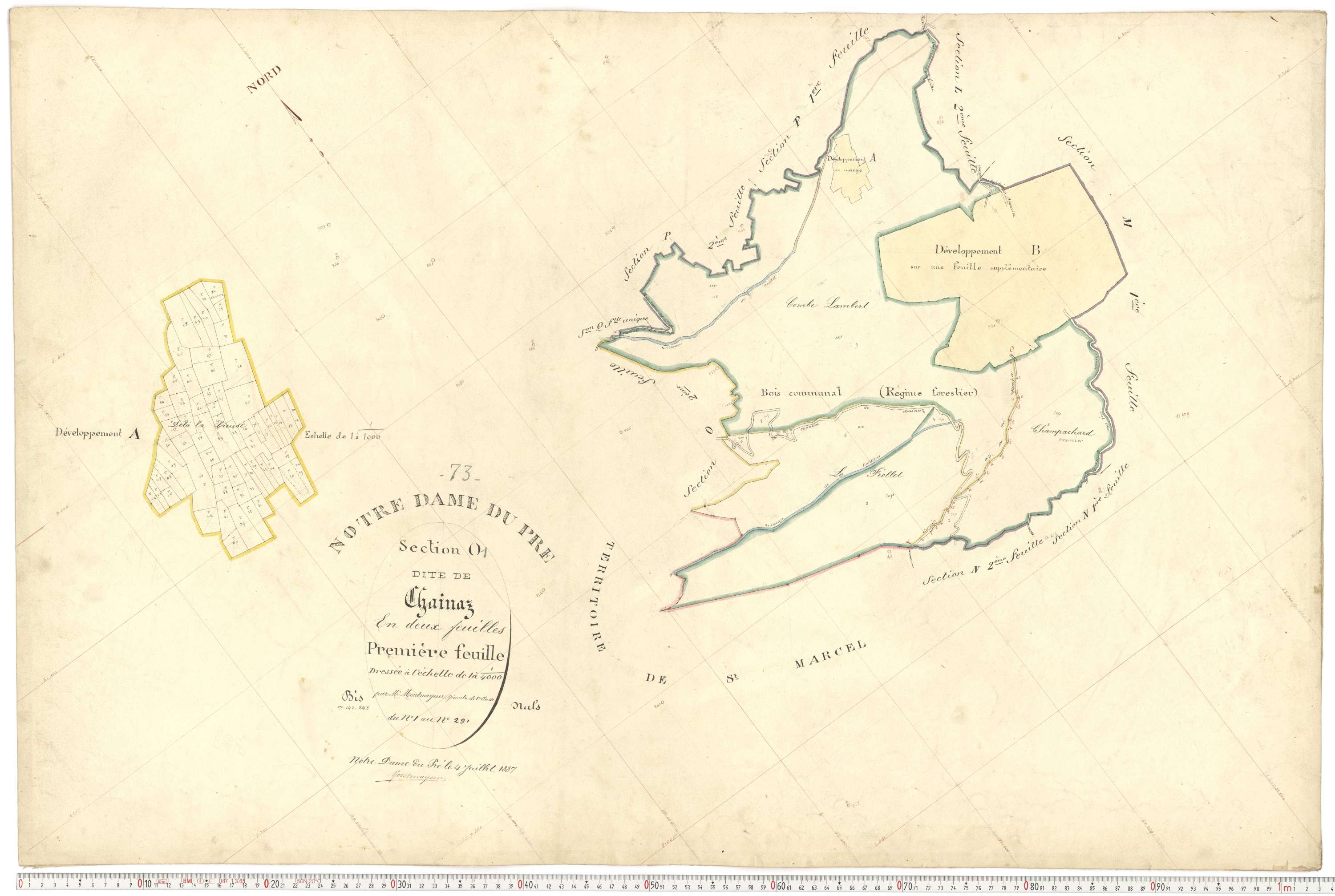 Notre-Dame-du-Pré - Plans cadastraux du premier cadastre français.