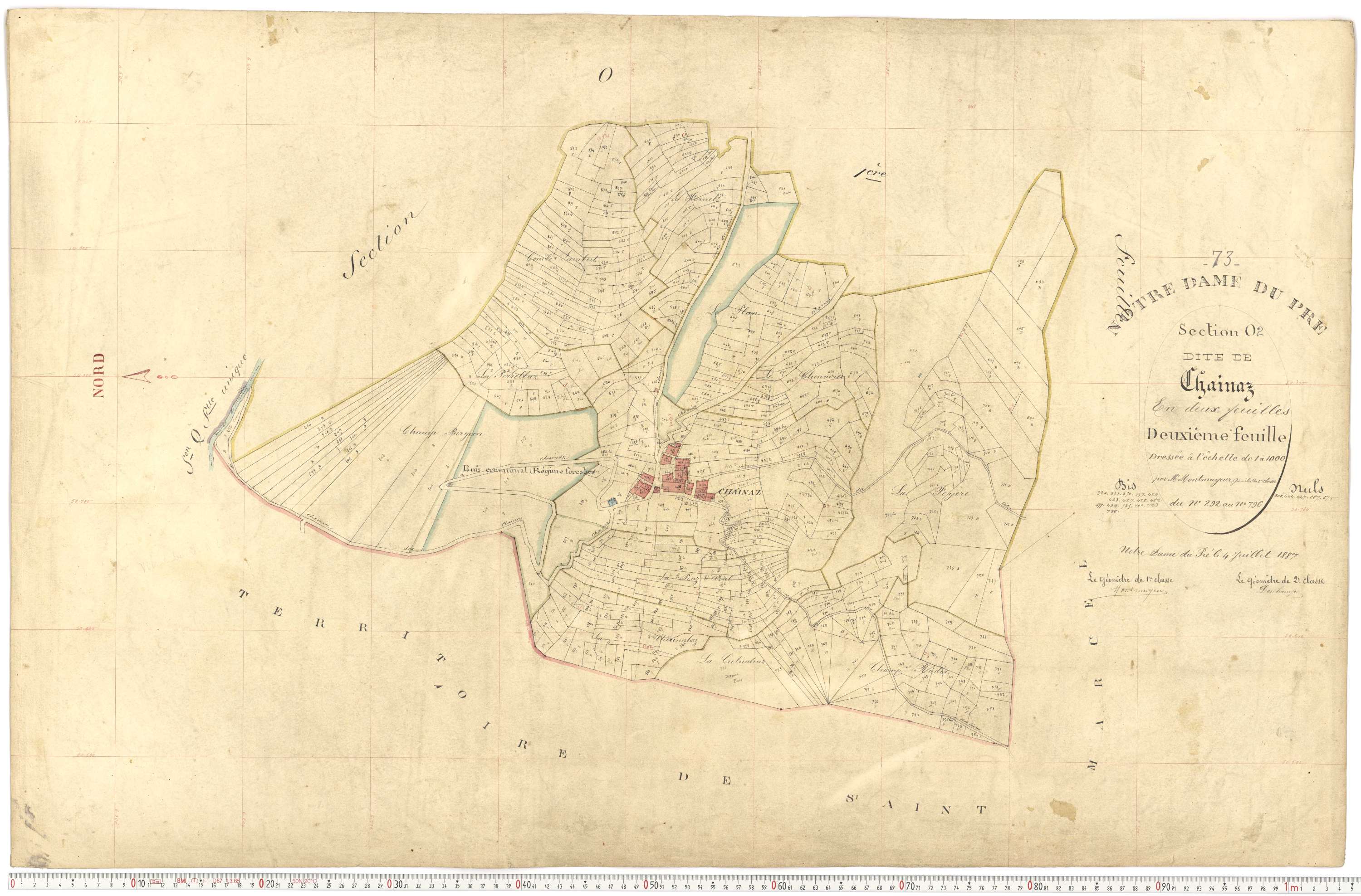 Notre-Dame-du-Pré - Plans cadastraux du premier cadastre français.