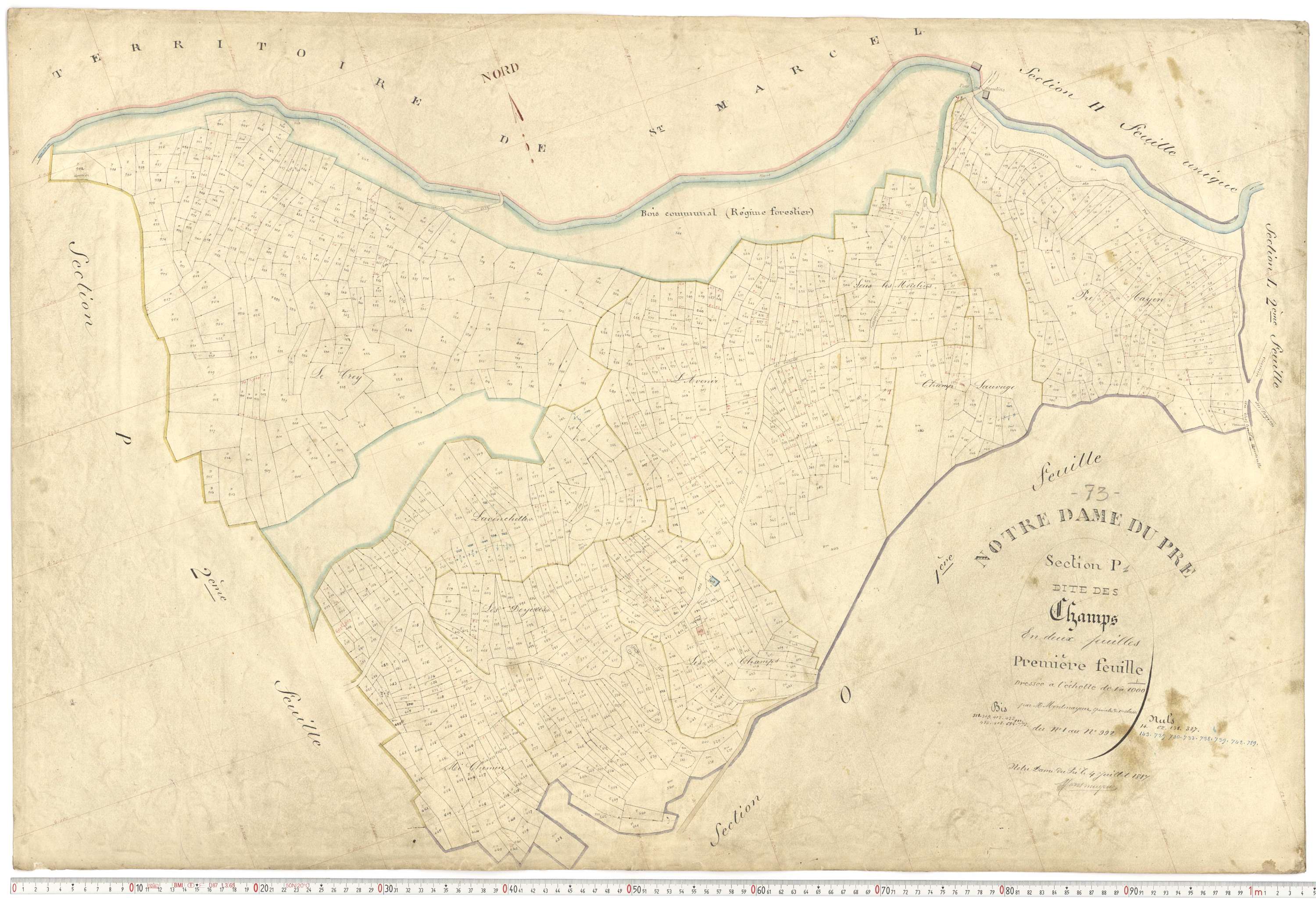 Notre-Dame-du-Pré - Plans cadastraux du premier cadastre français.