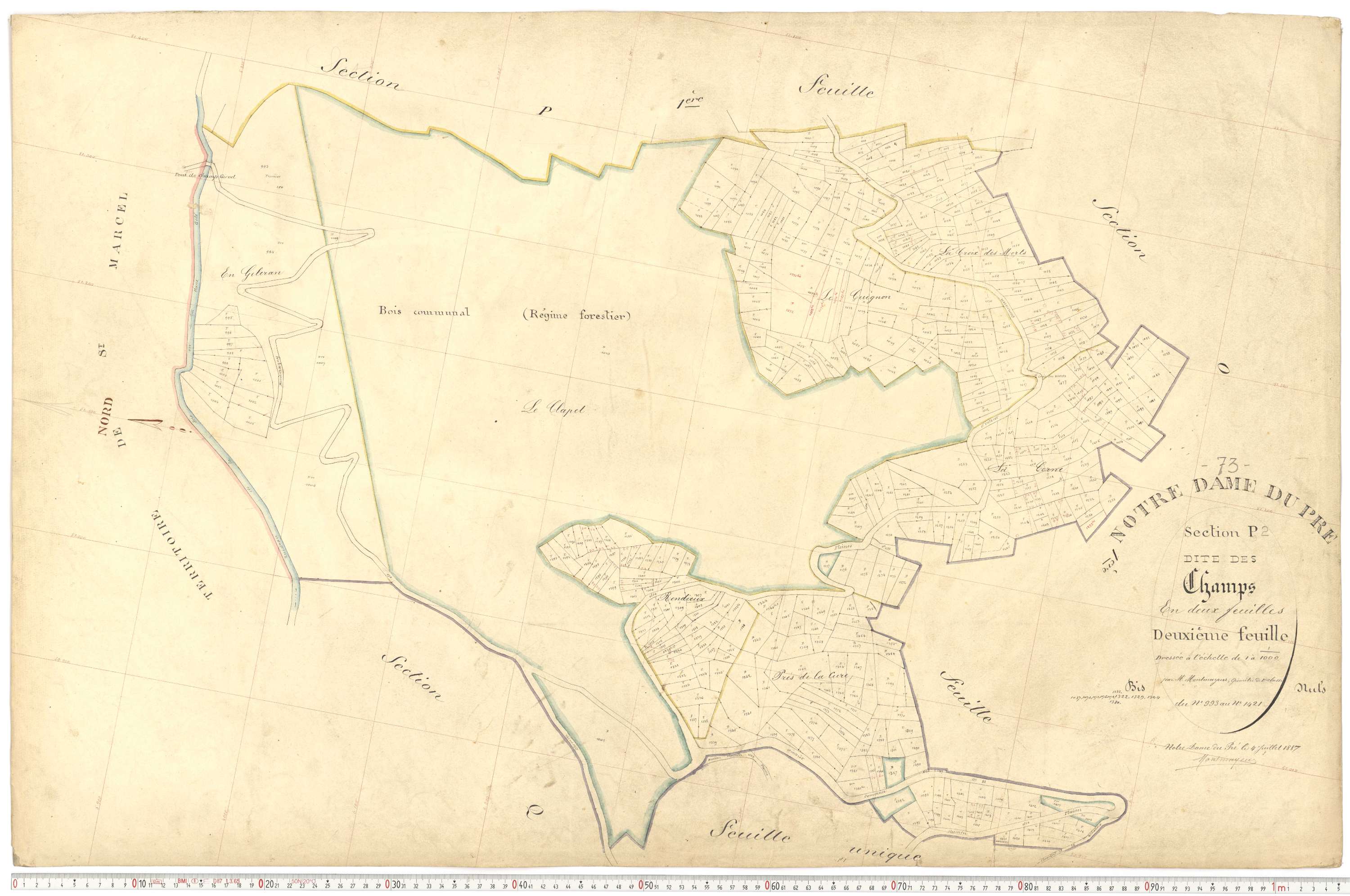 Notre-Dame-du-Pré - Plans cadastraux du premier cadastre français.