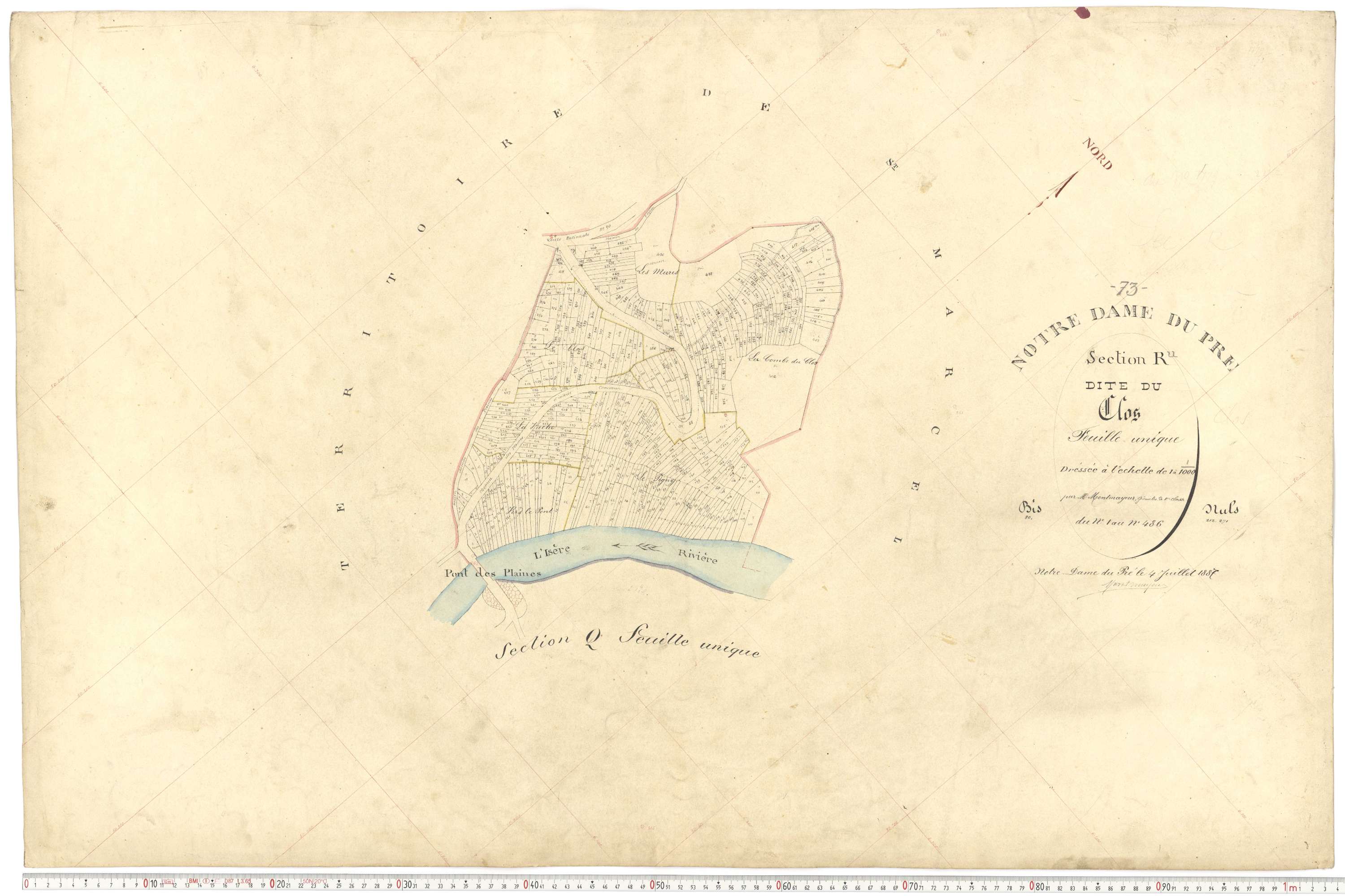 Notre-Dame-du-Pré - Plans cadastraux du premier cadastre français.