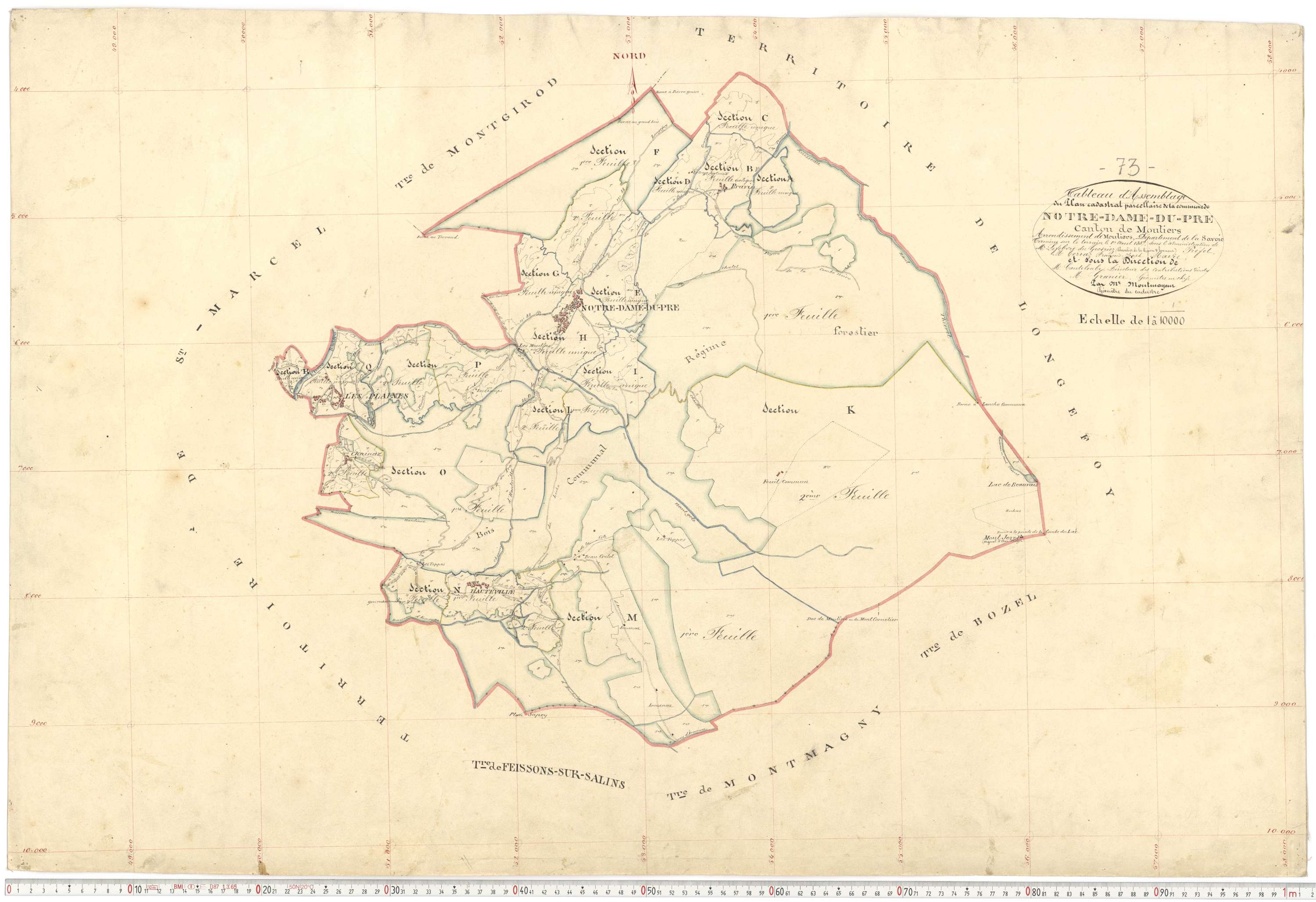 Notre-Dame-du-Pré - Plans cadastraux du premier cadastre français.