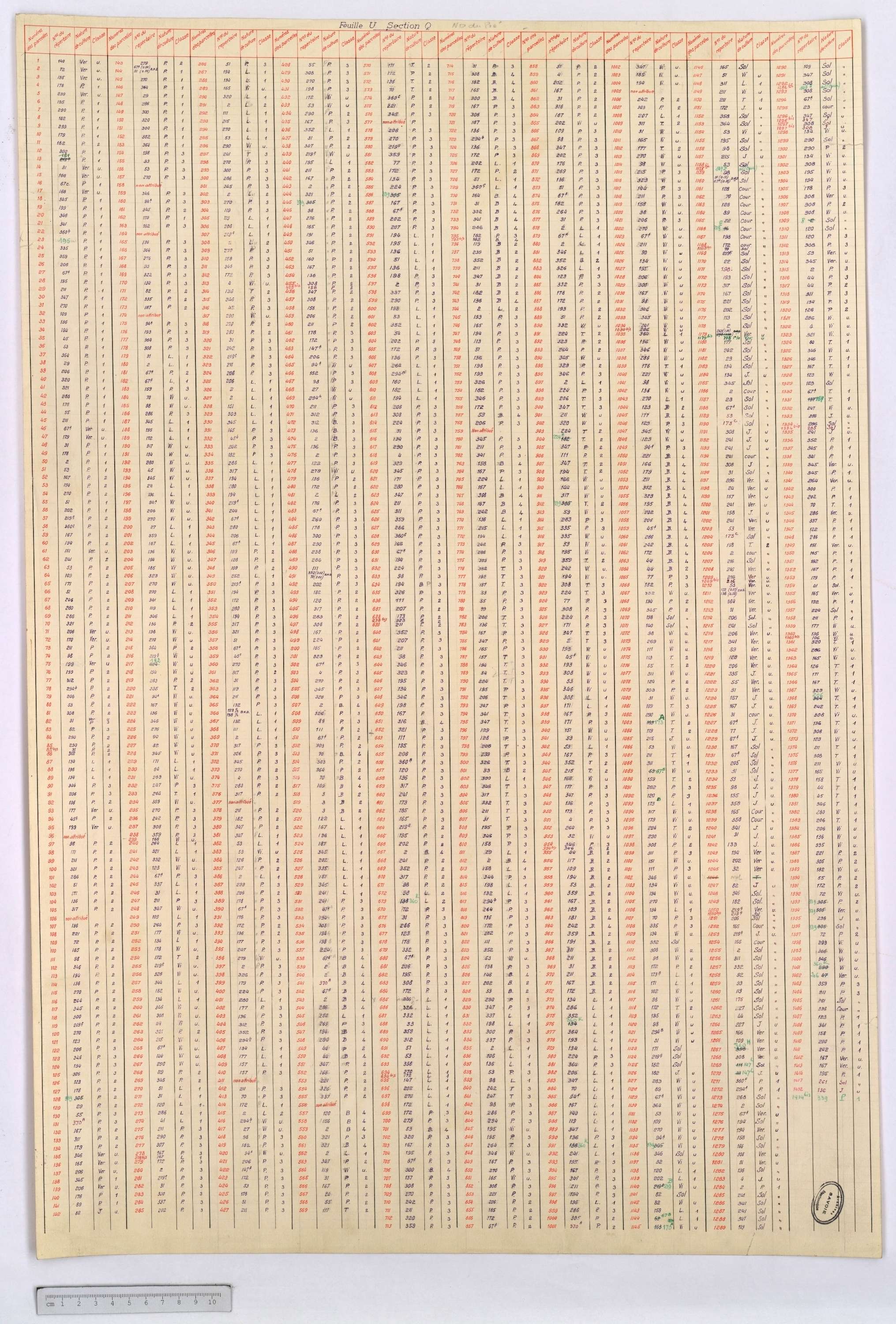 Notre-Dame-du-Pré - Cadastre rénové (1964) et remembré (s.d.).