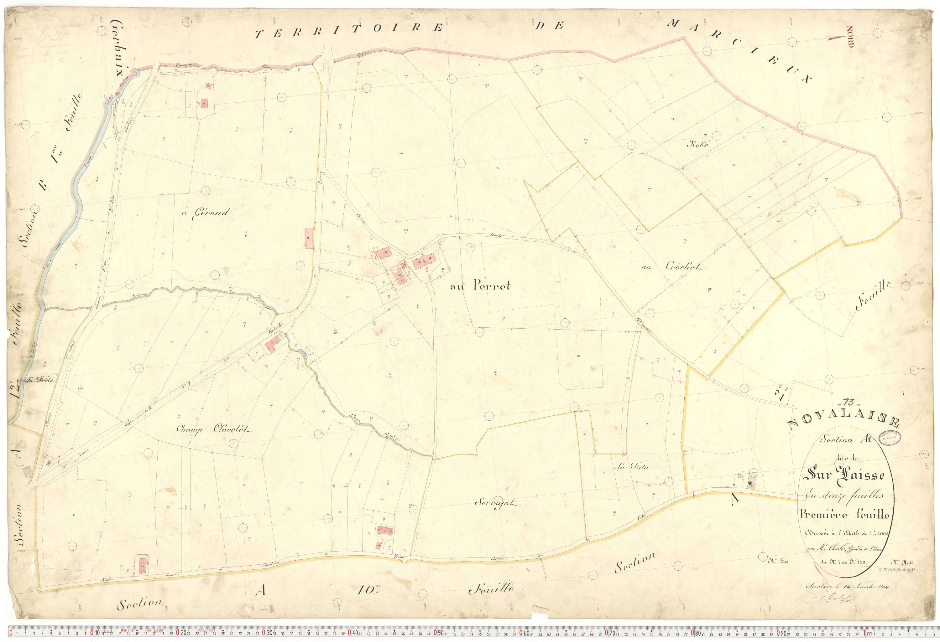 Novalaise - Plans cadastraux du premier cadastre français.