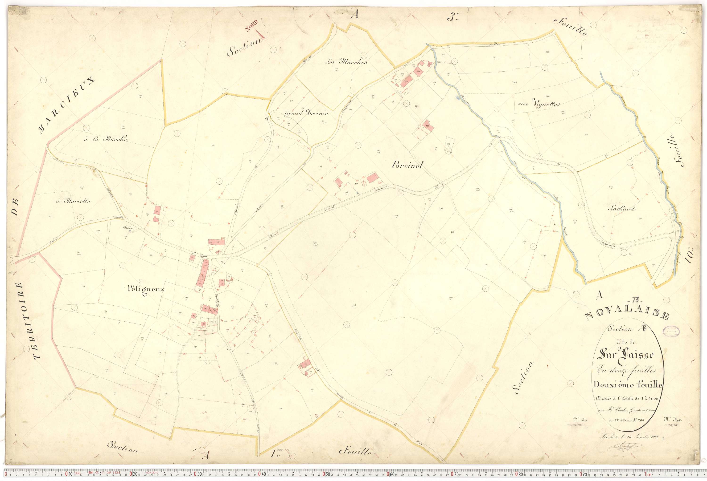 Novalaise - Plans cadastraux du premier cadastre français.