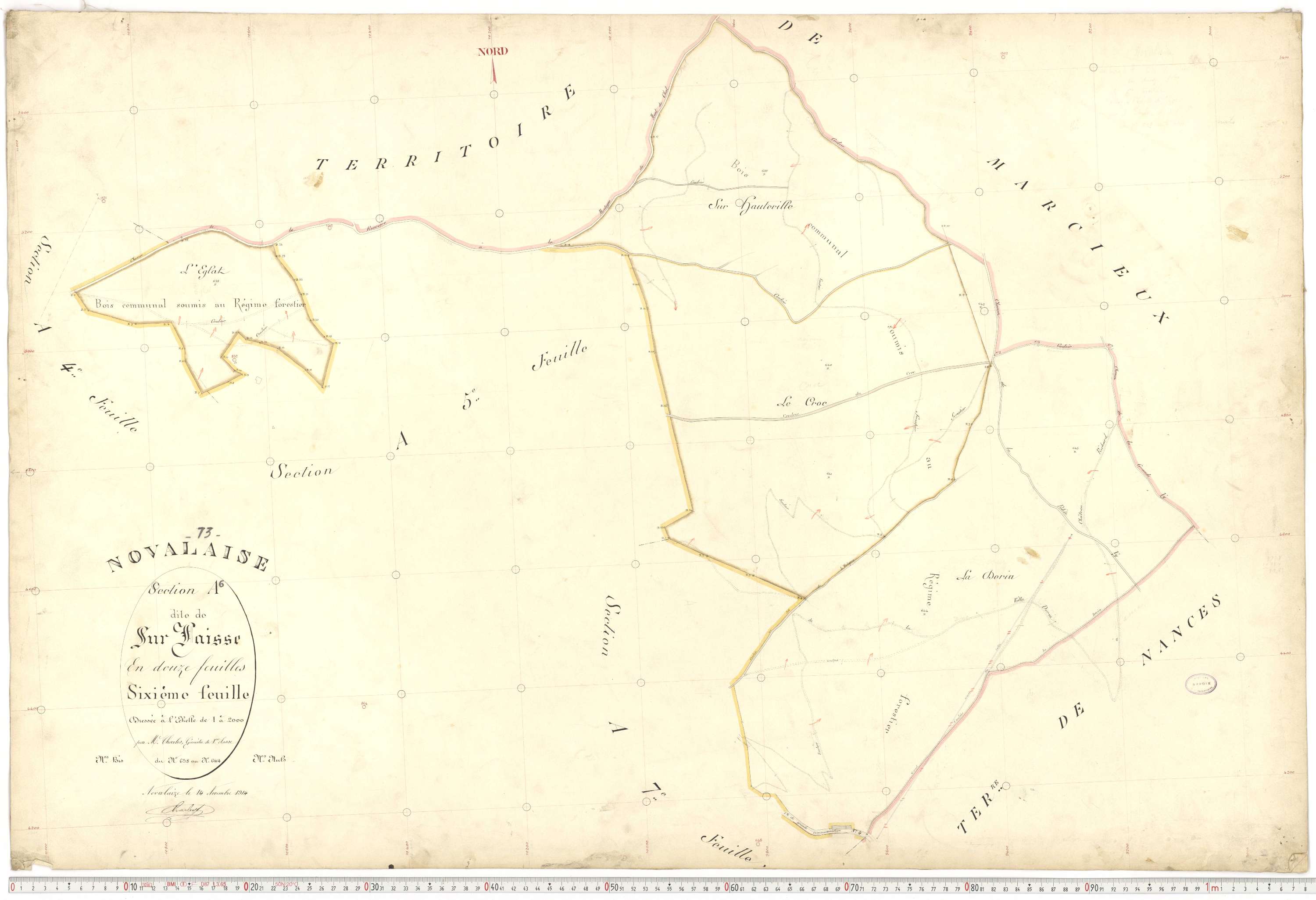 Novalaise - Plans cadastraux du premier cadastre français.