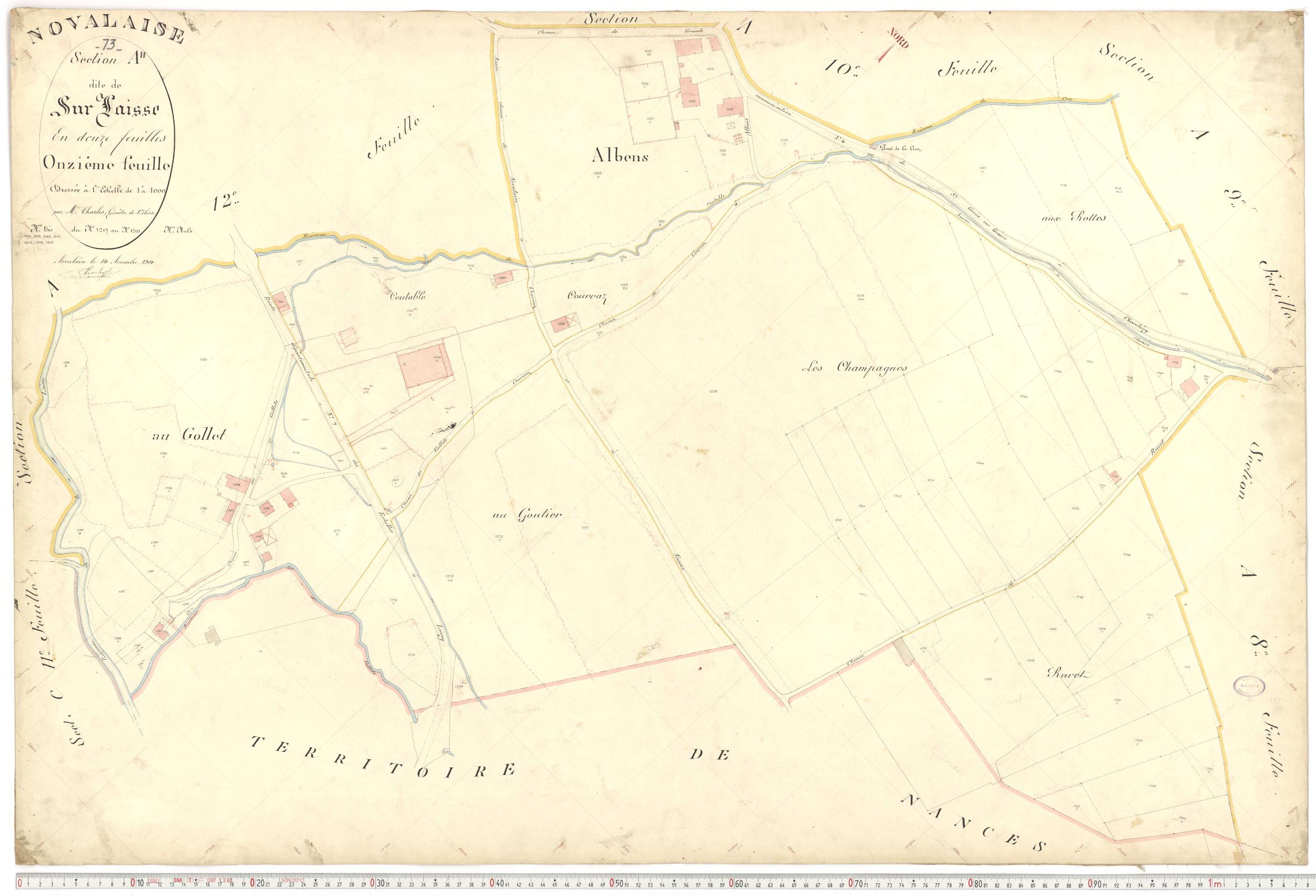 Novalaise - Plans cadastraux du premier cadastre français.