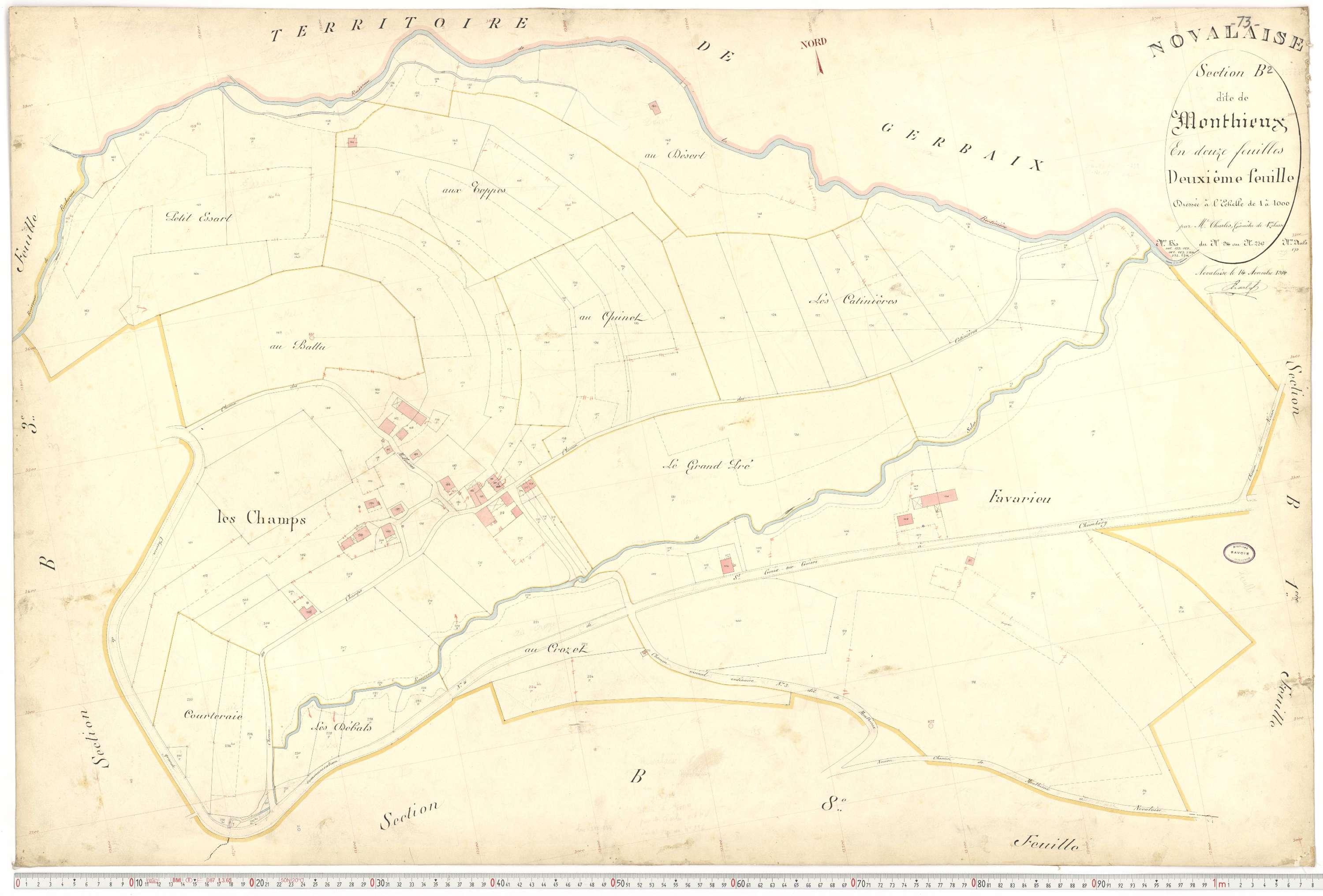 Novalaise - Plans cadastraux du premier cadastre français.