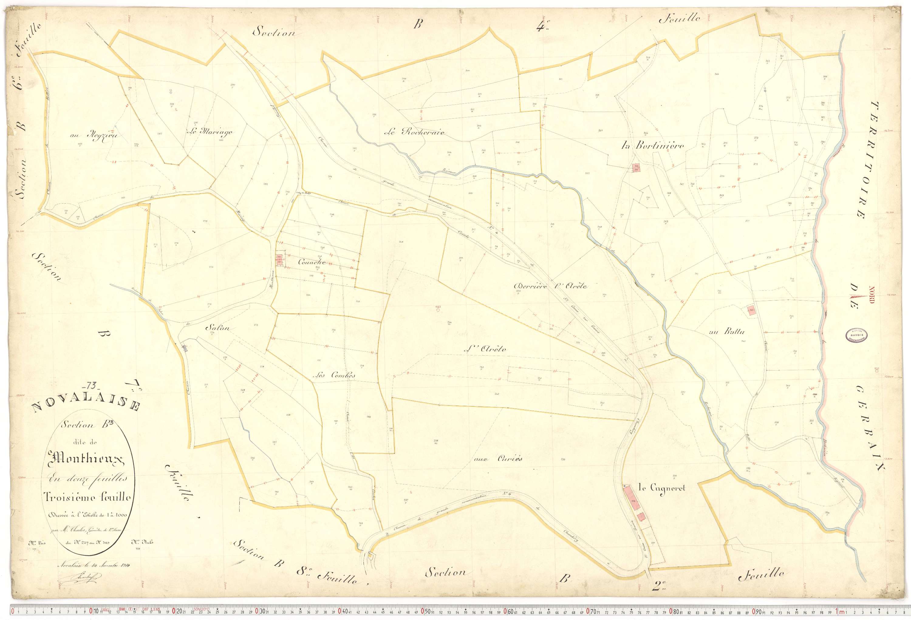 Novalaise - Plans cadastraux du premier cadastre français.