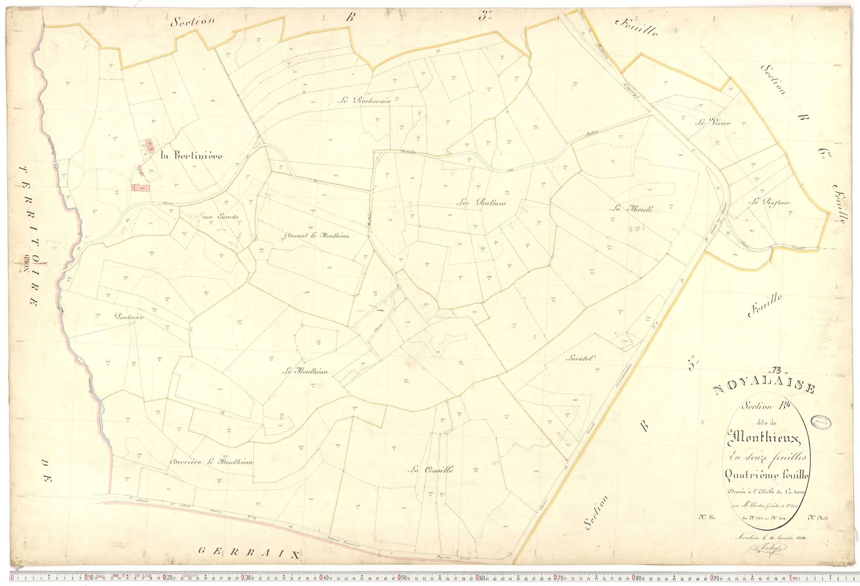 Novalaise - Plans cadastraux du premier cadastre français.