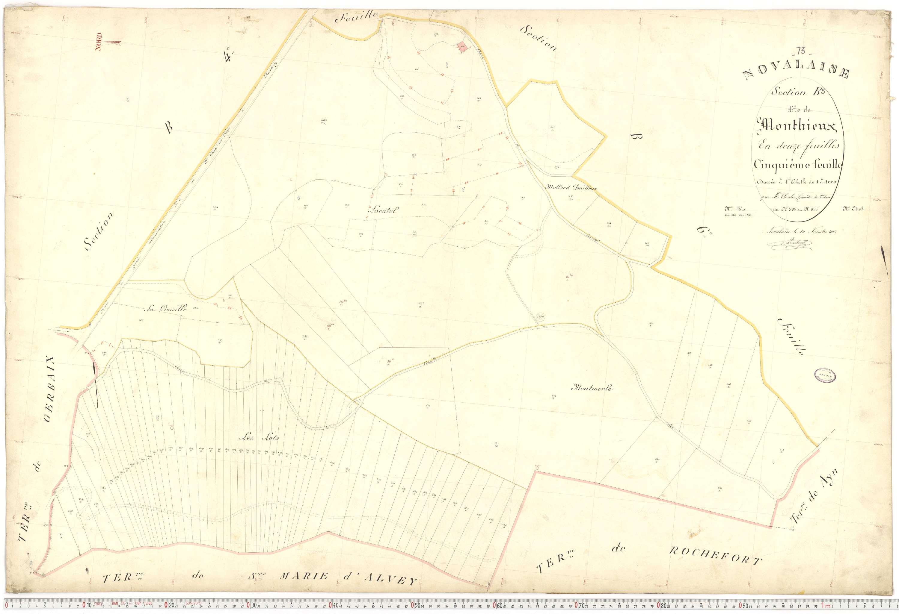 Novalaise - Plans cadastraux du premier cadastre français.