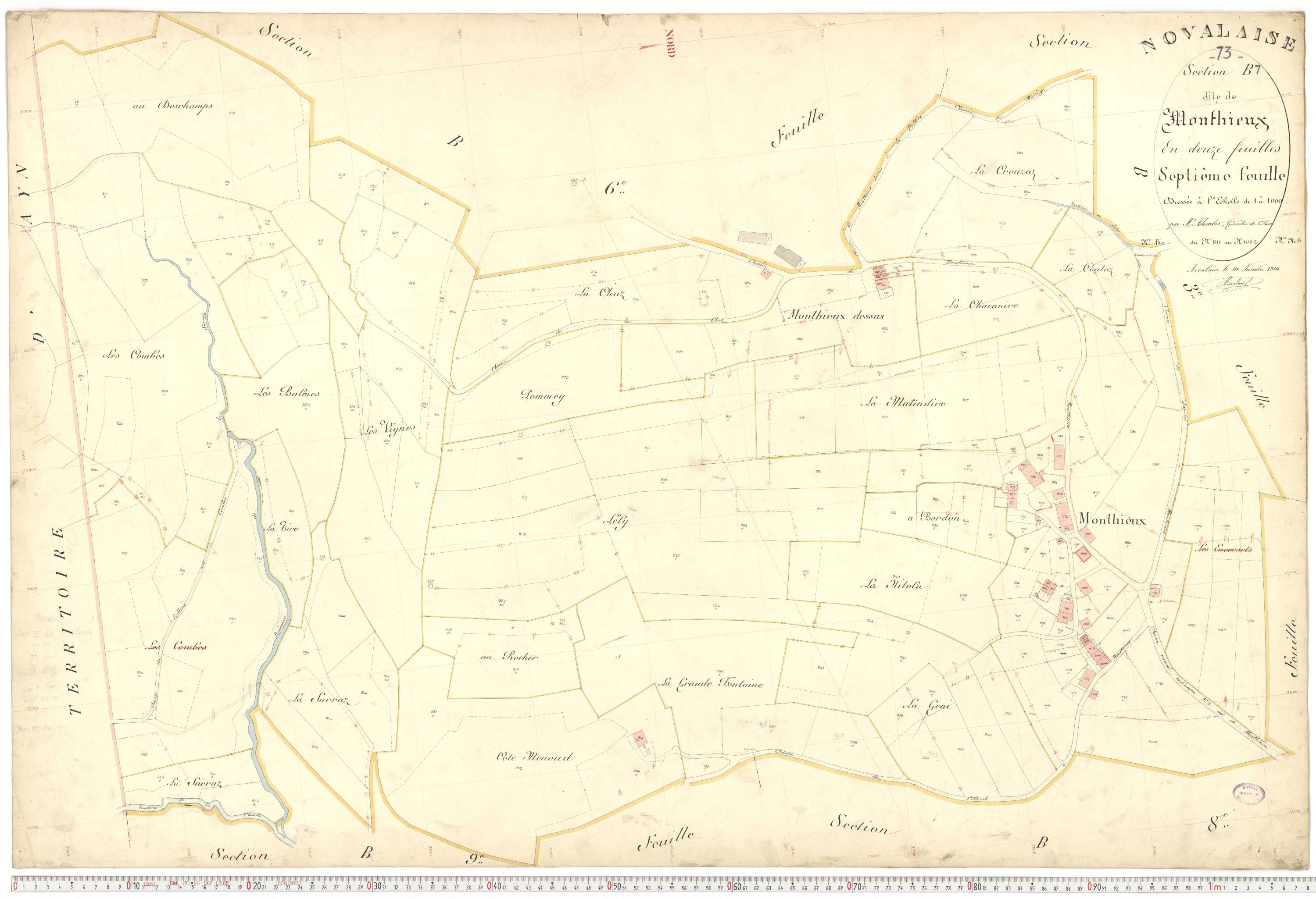 Novalaise - Plans cadastraux du premier cadastre français.