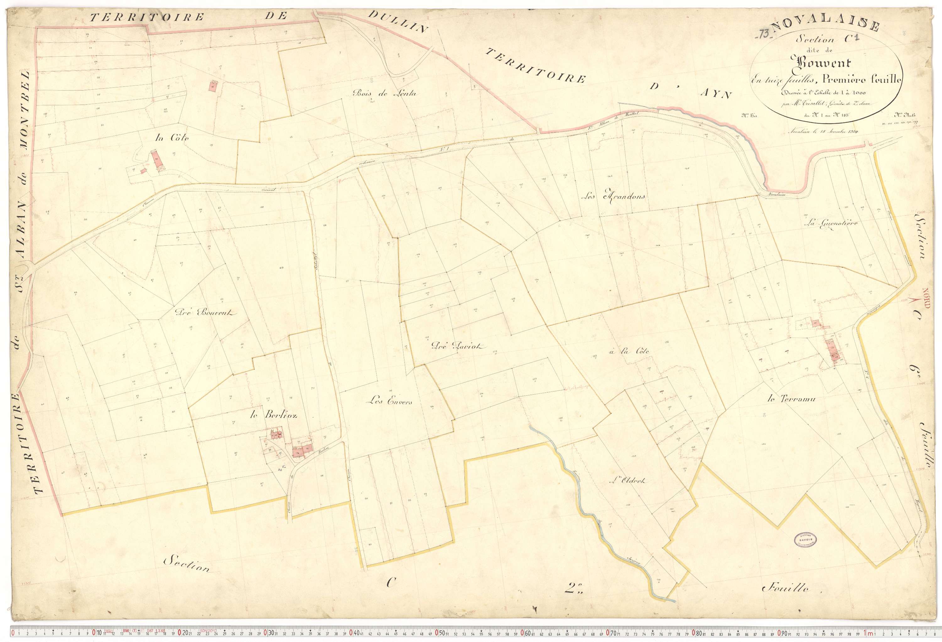 Novalaise - Plans cadastraux du premier cadastre français.