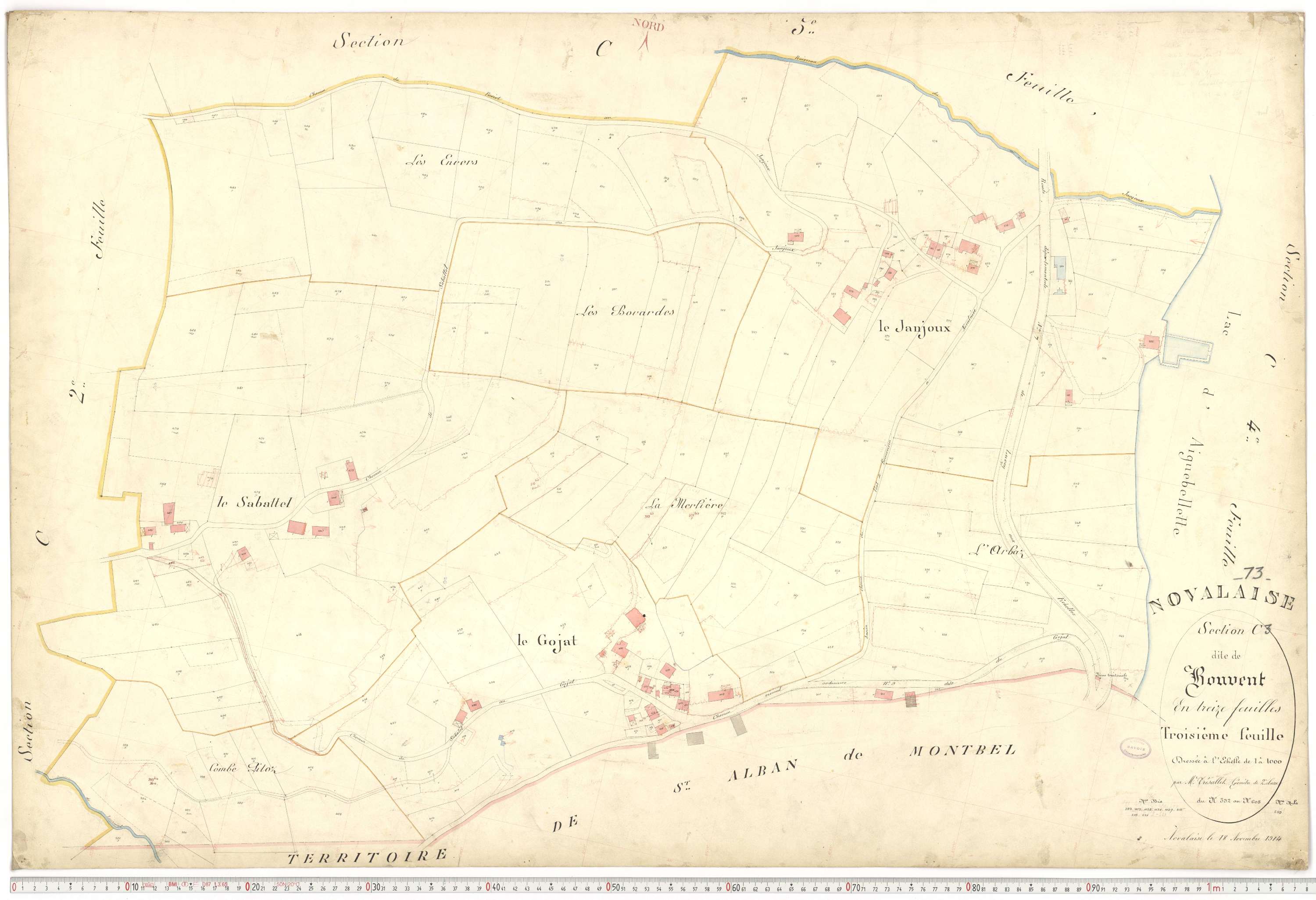 Novalaise - Plans cadastraux du premier cadastre français.