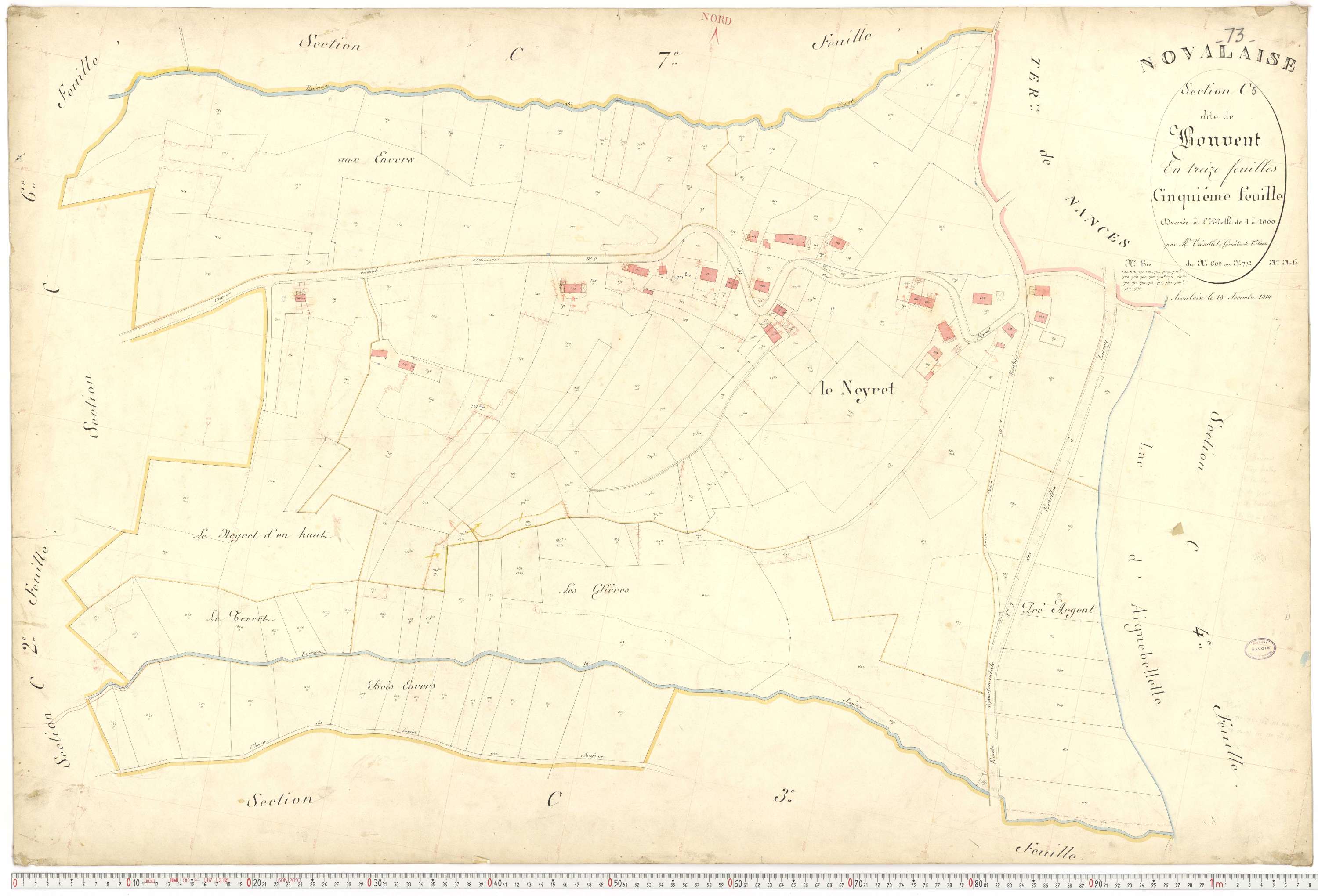 Novalaise - Plans cadastraux du premier cadastre français.