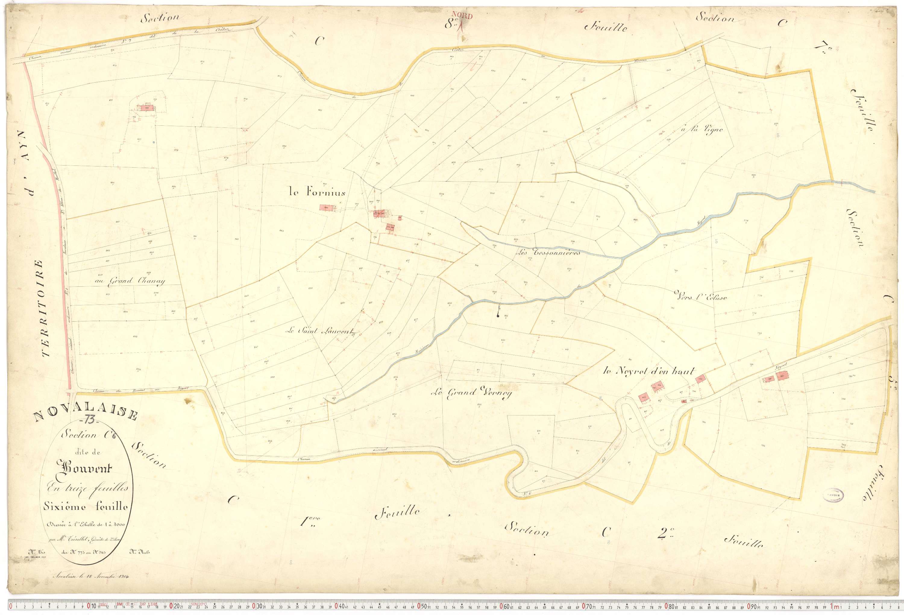 Novalaise - Plans cadastraux du premier cadastre français.