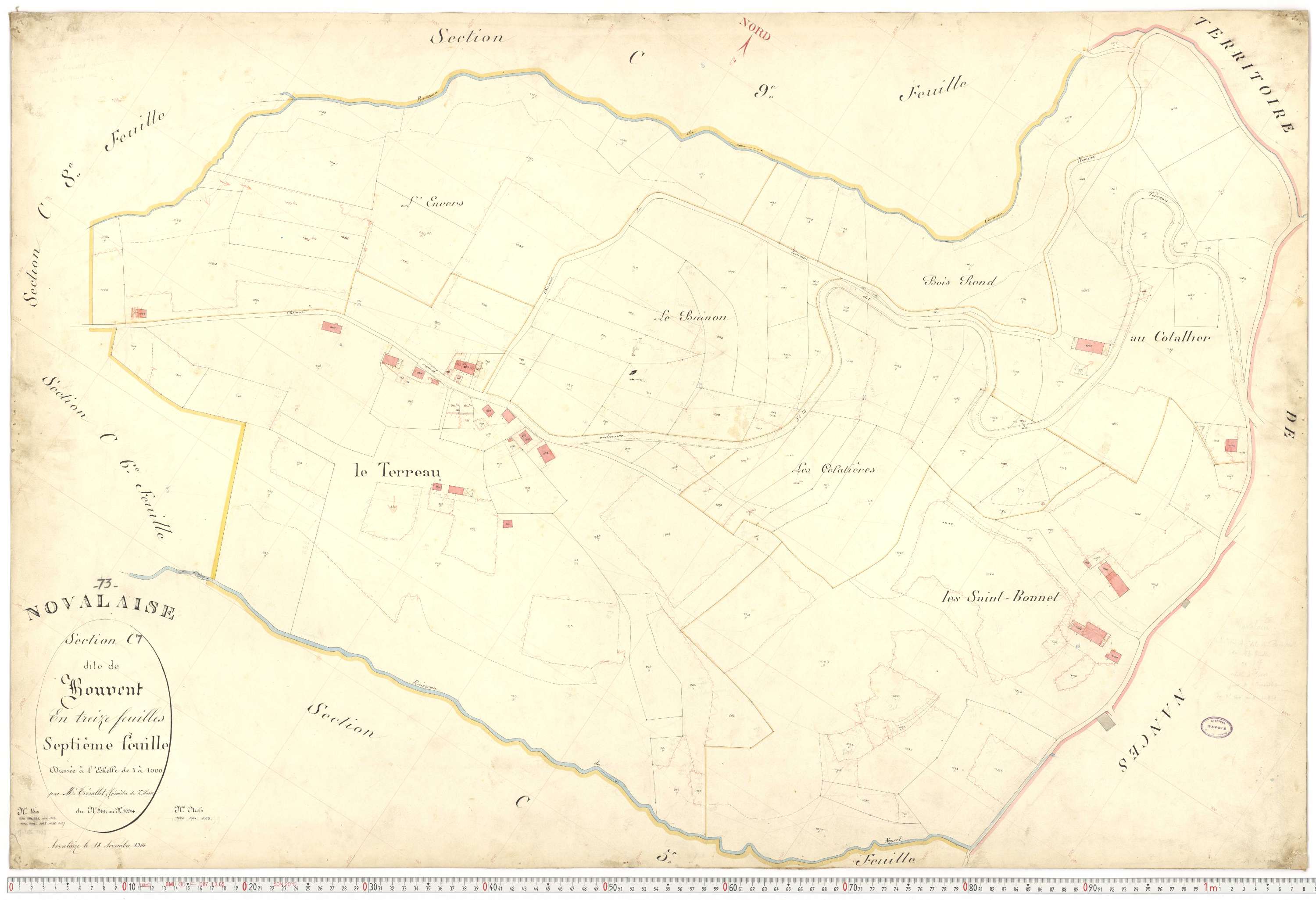 Novalaise - Plans cadastraux du premier cadastre français.